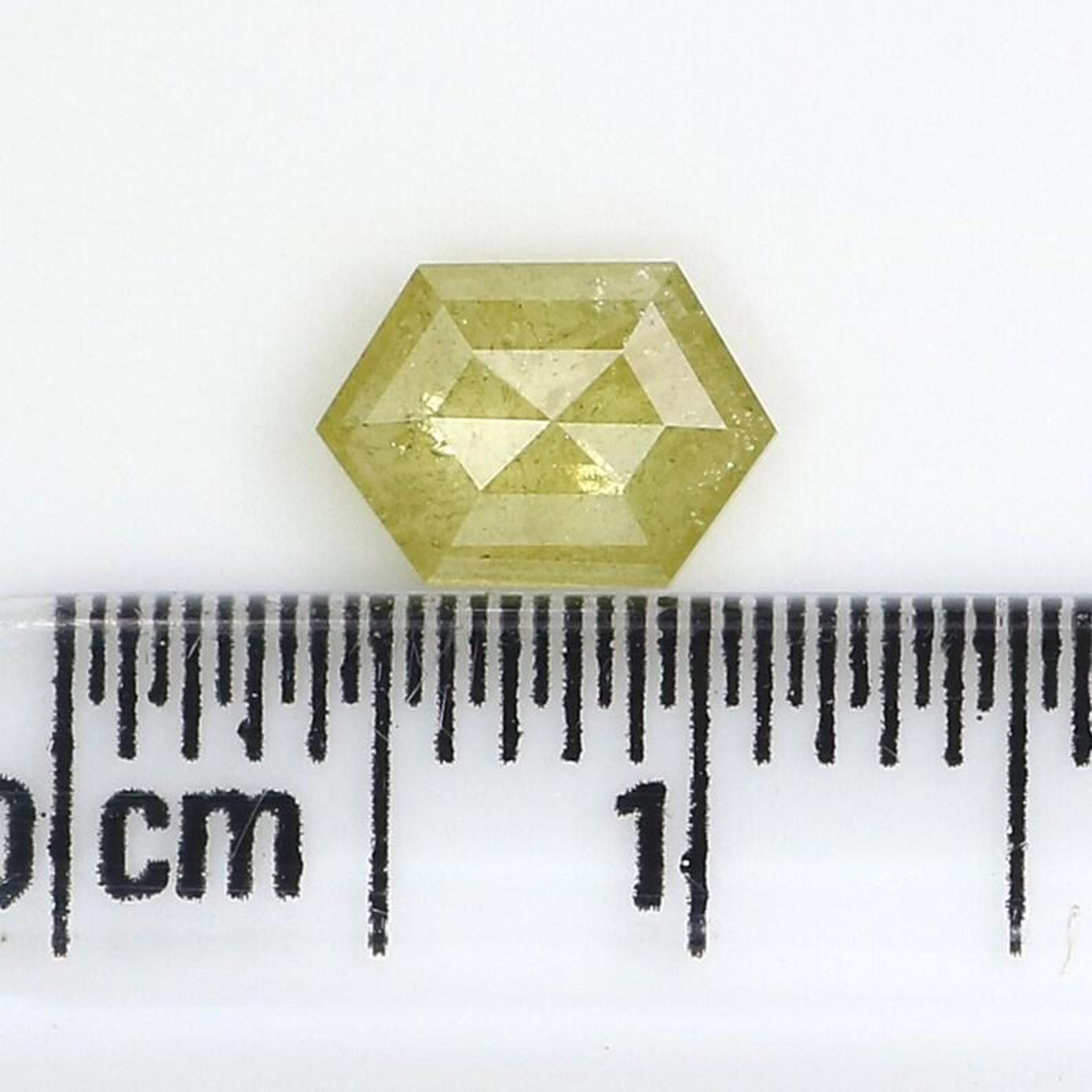 0.69 CT Natural Loose Hexagon Shape Diamond Yellow Color Hexagon Cut Diamond 7.20 MM Natural Loose Diamond Hexagon Rose Cut Diamond QN9882