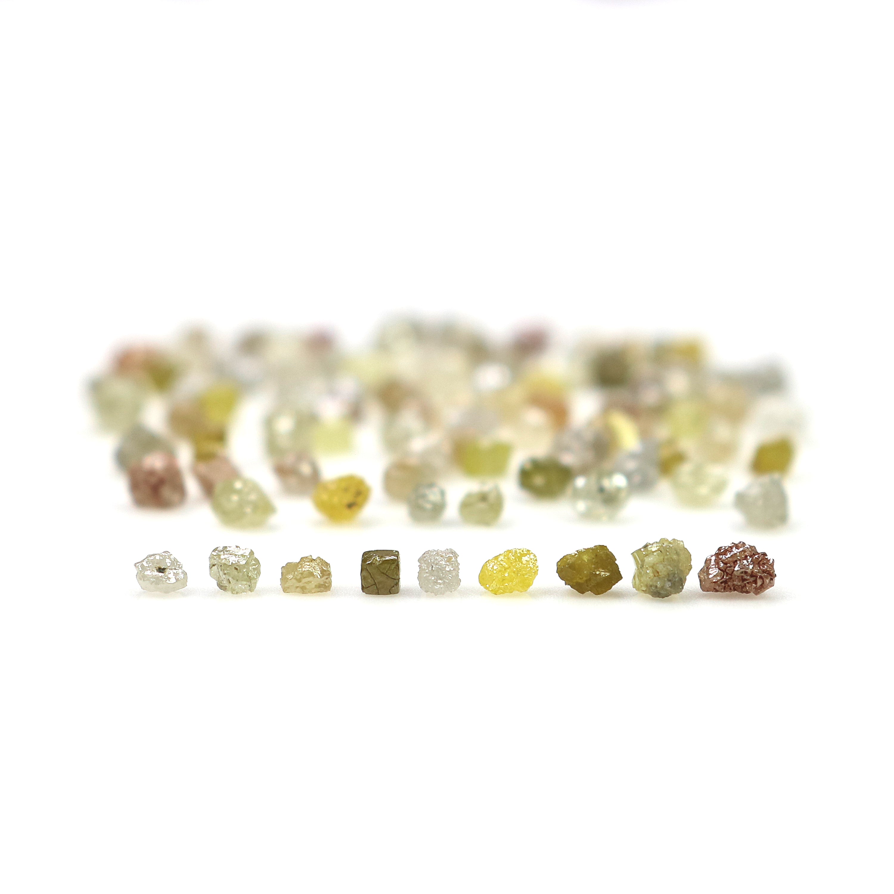 Natural Loose Diamond Rough Fancy Mix Color 1.60 to 2.40 MM 2.00 Ct Lot Q84
