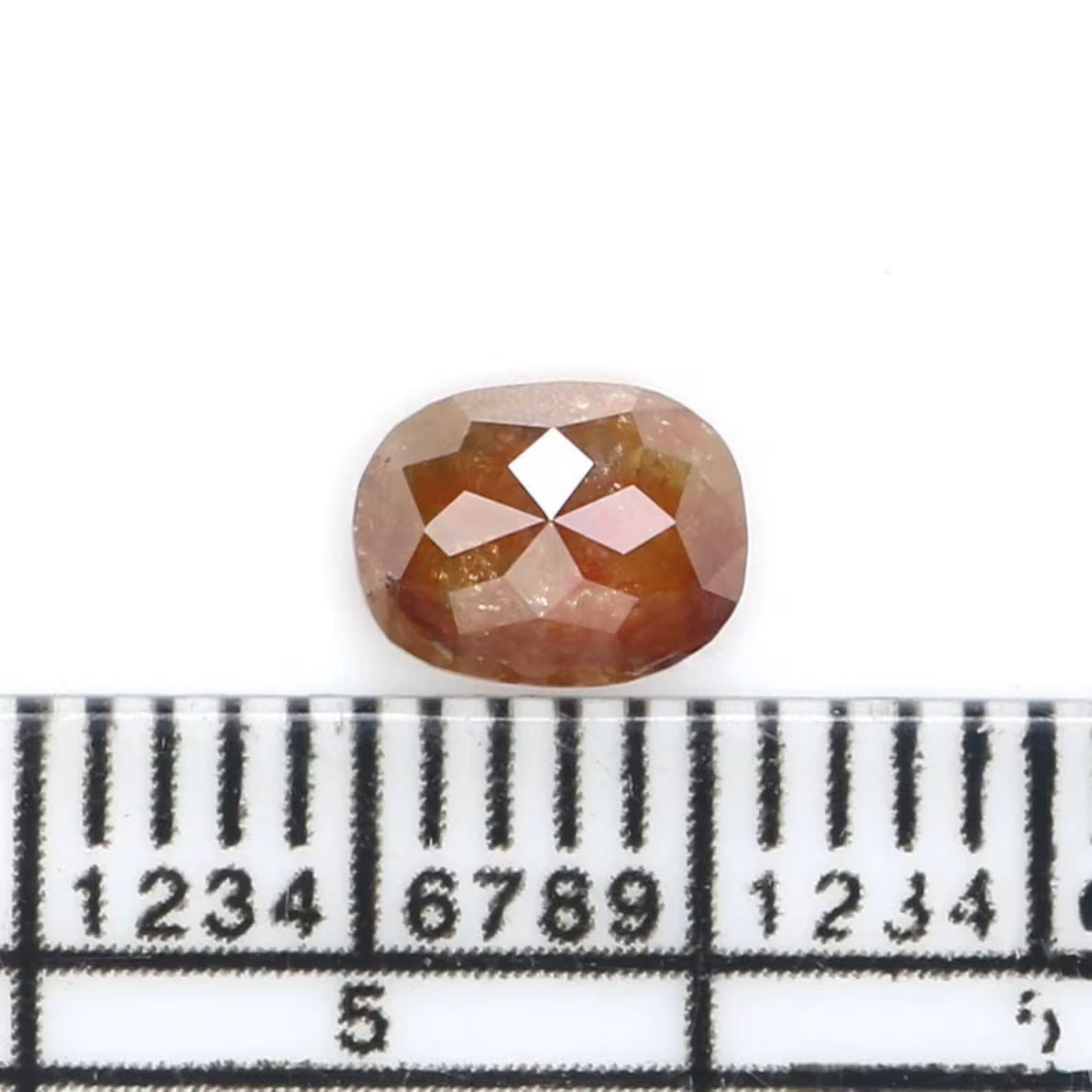 0.68 CT Natural Loose Oval Shape Diamond Brown Color Oval Diamond 5.95 MM Natural Loose Diamond Brown Color Oval Rose Cut Diamond NQB2214