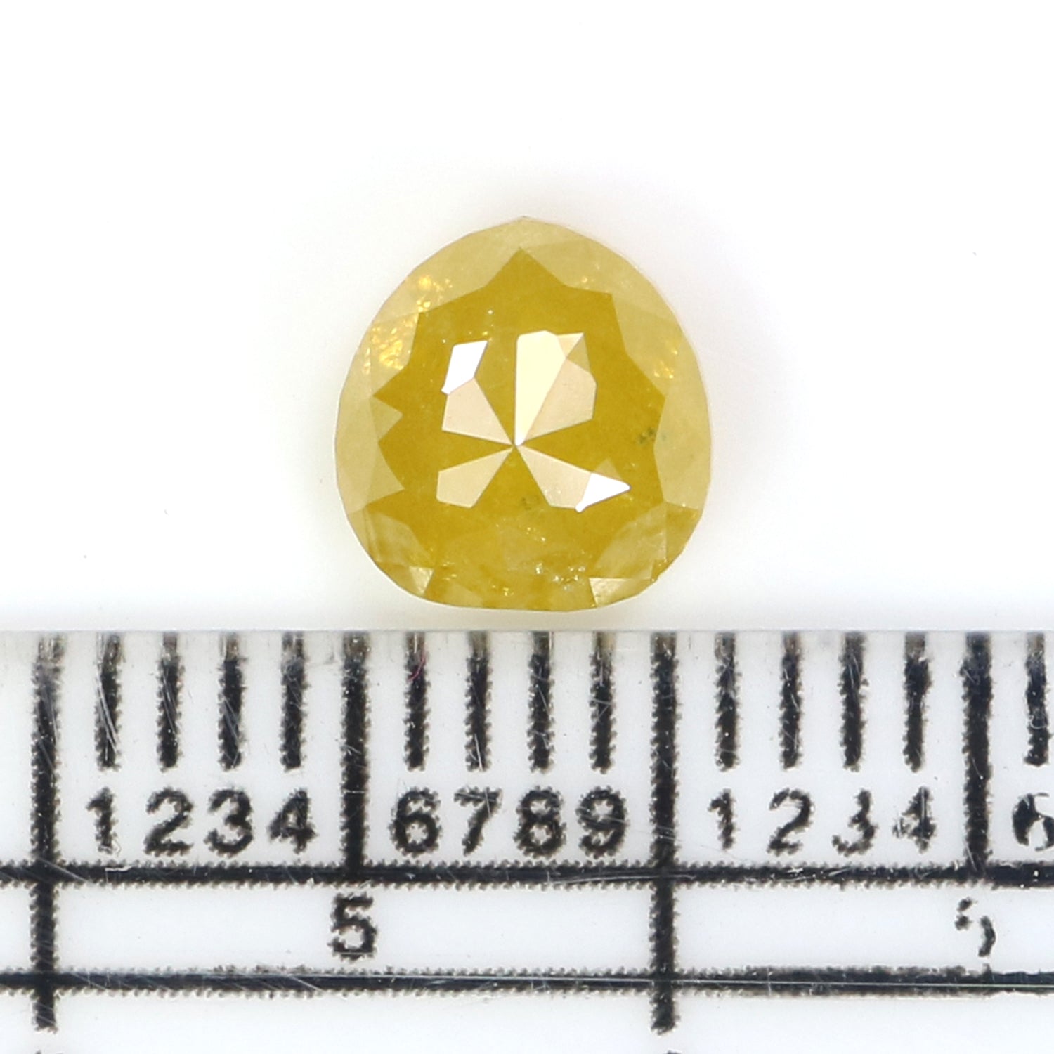 1.42 CT Natural Loose Heart Shape Diamond Yellow Color Heart Cut Diamond 6.40 MM Natural Loose Yellow Diamond Heart Rose Cut Diamond LQ2865