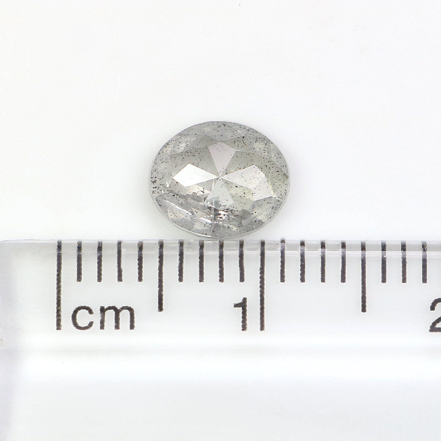 1.03 Ct Natural Loose Oval Shape Diamond Black Grey Color Oval Cut Diamond 7.00 MM Natural Loose Salt and Pepper Oval Shape Diamond QL1098