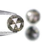 Natural Loose Round Rose Cut Diamond, Salt And Pepper Round Diamond, Natural Loose Diamond, Rose Cut Diamond, 1.01 CT Round Shape L2805