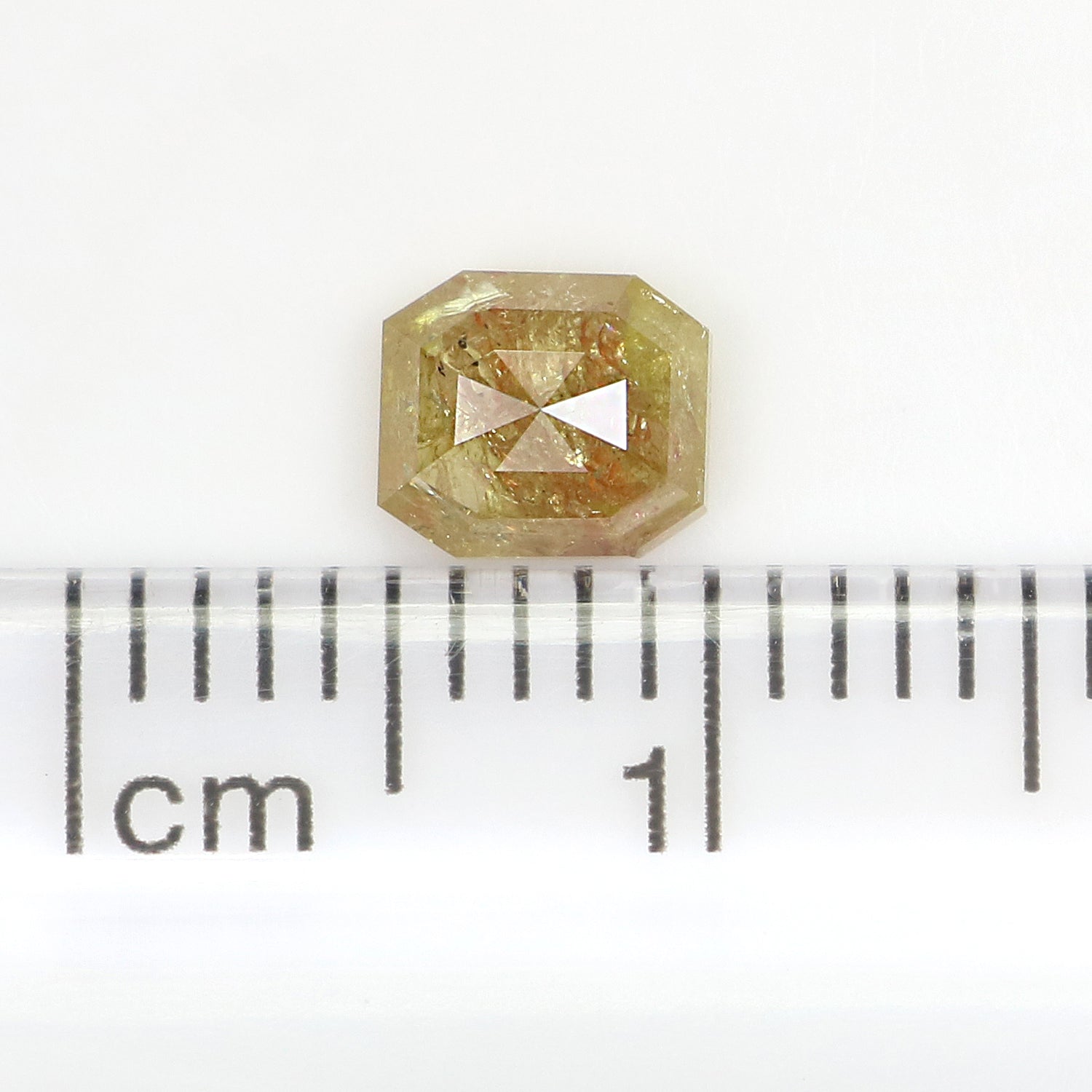 0.65 CT Natural Loose Emerald Shape Diamond Yellow Color Emerald Cut Diamond 5.20 MM Natural Yellow Color Emerald Rose Cut Diamond LQ9236