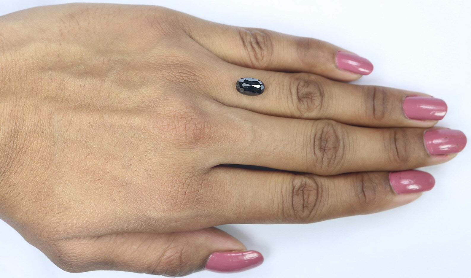 1.94 Ct Natural Loose Oval Shape Diamond Black Color Oval Cut Diamond 9.15 MM Natural Loose Diamond Black Oval Shape Rose Cut Diamond KDN375