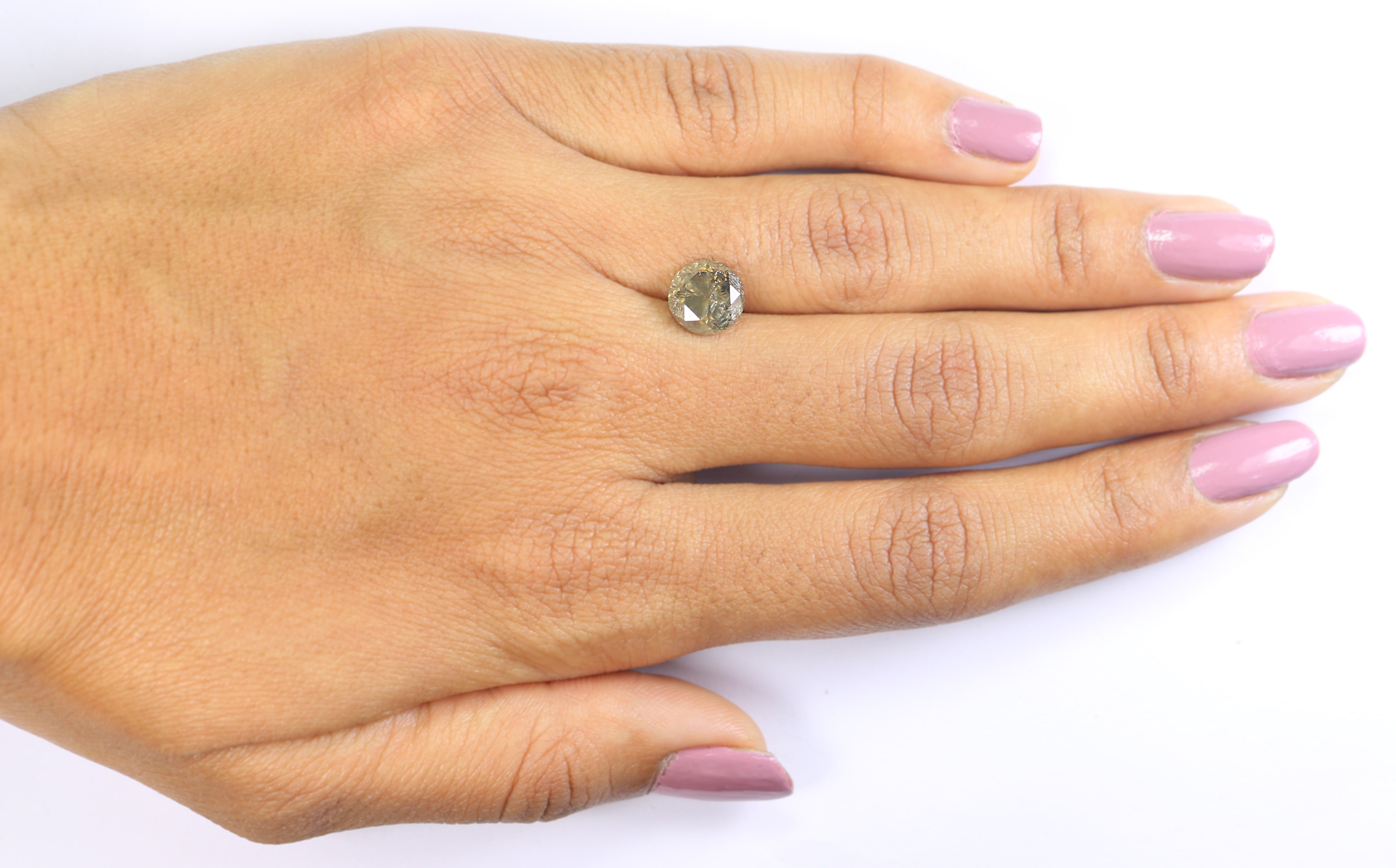 2.84 Ct Natural Loose Round Shape Diamond Black Round Cut Diamond 8.15 MM Natural Loose Diamond Brown Round Brilliant Cut Diamond QL8876