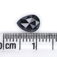 Natural Loose Pear Diamond, Black Color Pear Cut Diamond, Natural Loose Diamond, Rose Cut Diamond, Rose Cut Pear 0.75 CT Pear Shape L7593