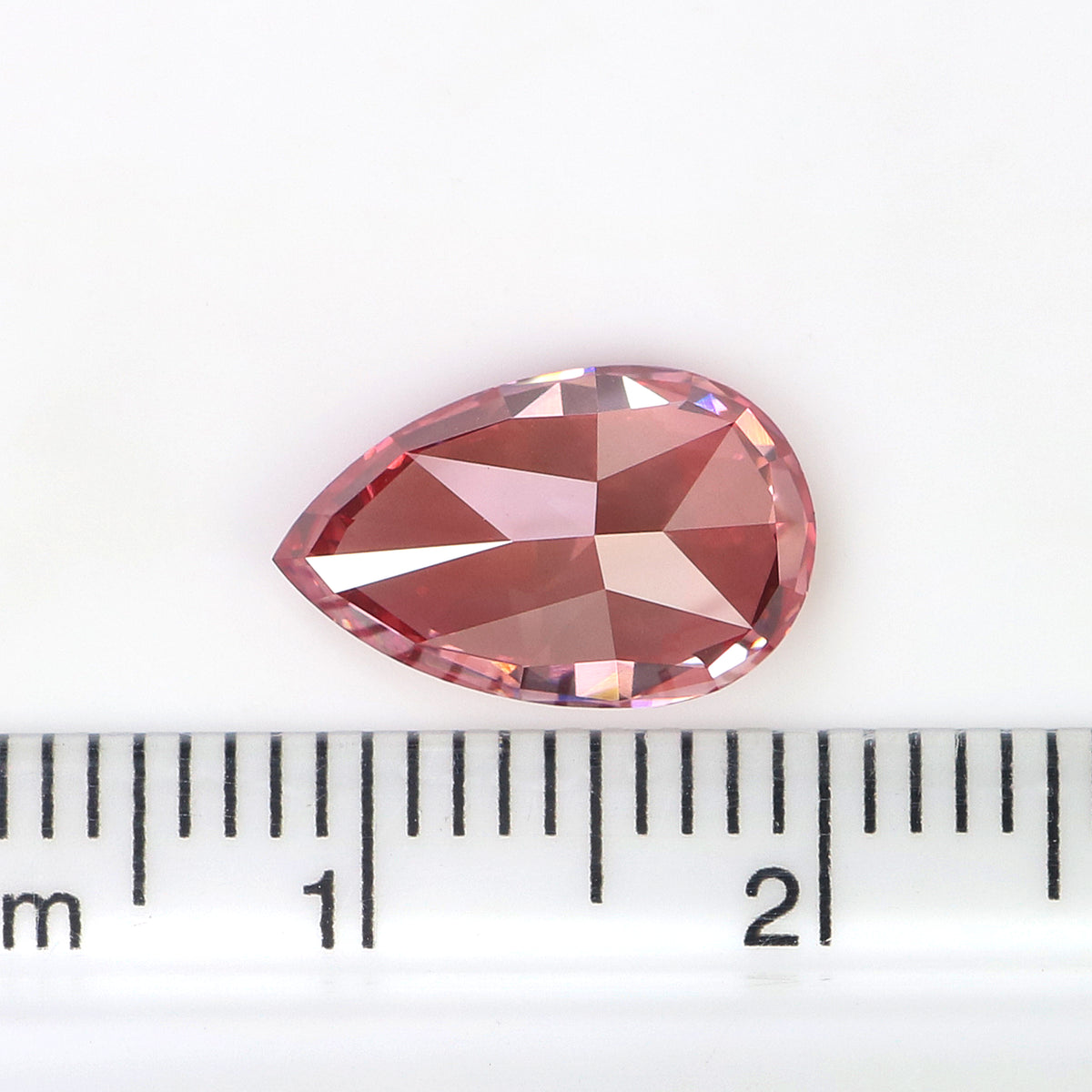 3.07 CT IGI Certified Pear Modified Brilliant Cut Diamond Fancy Vivid Pink Color VVS2 Clarity Lab Grown Diamond Lab Created Diamond L3689
