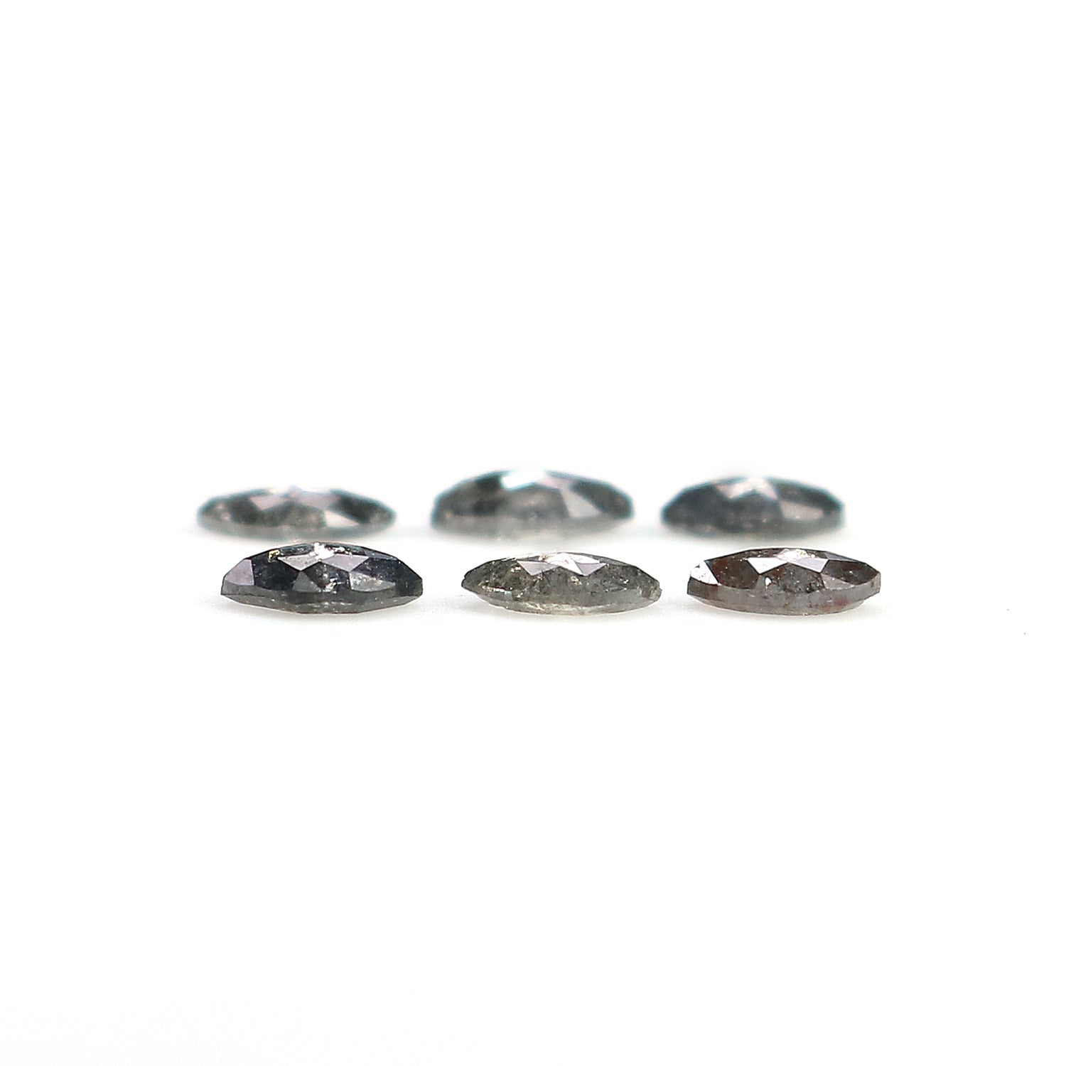 0.50 CT Natural Loose Marquise Shape Diamond Salt And Pepper Marquise Cut Diamond 4.10 MM Black Grey Color Marquise Rose Cut Diamond LQ2813