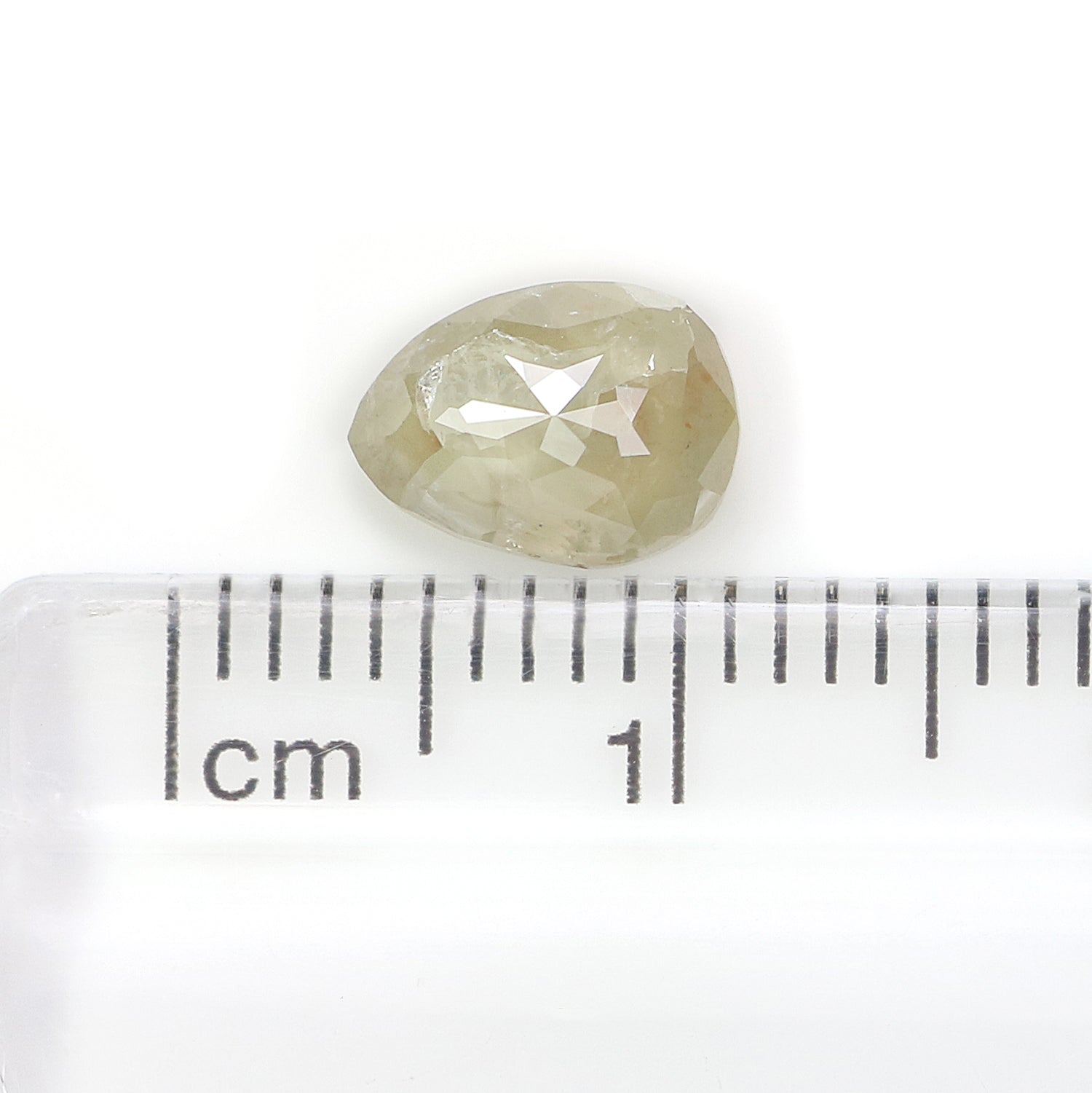 1.30 CT Natural Loose Pear Shape Diamond White Color Pear Cut Diamond 7.75 MM Natural Loose Grey Color Diamond Pear Rose Cut Diamond LQ5119