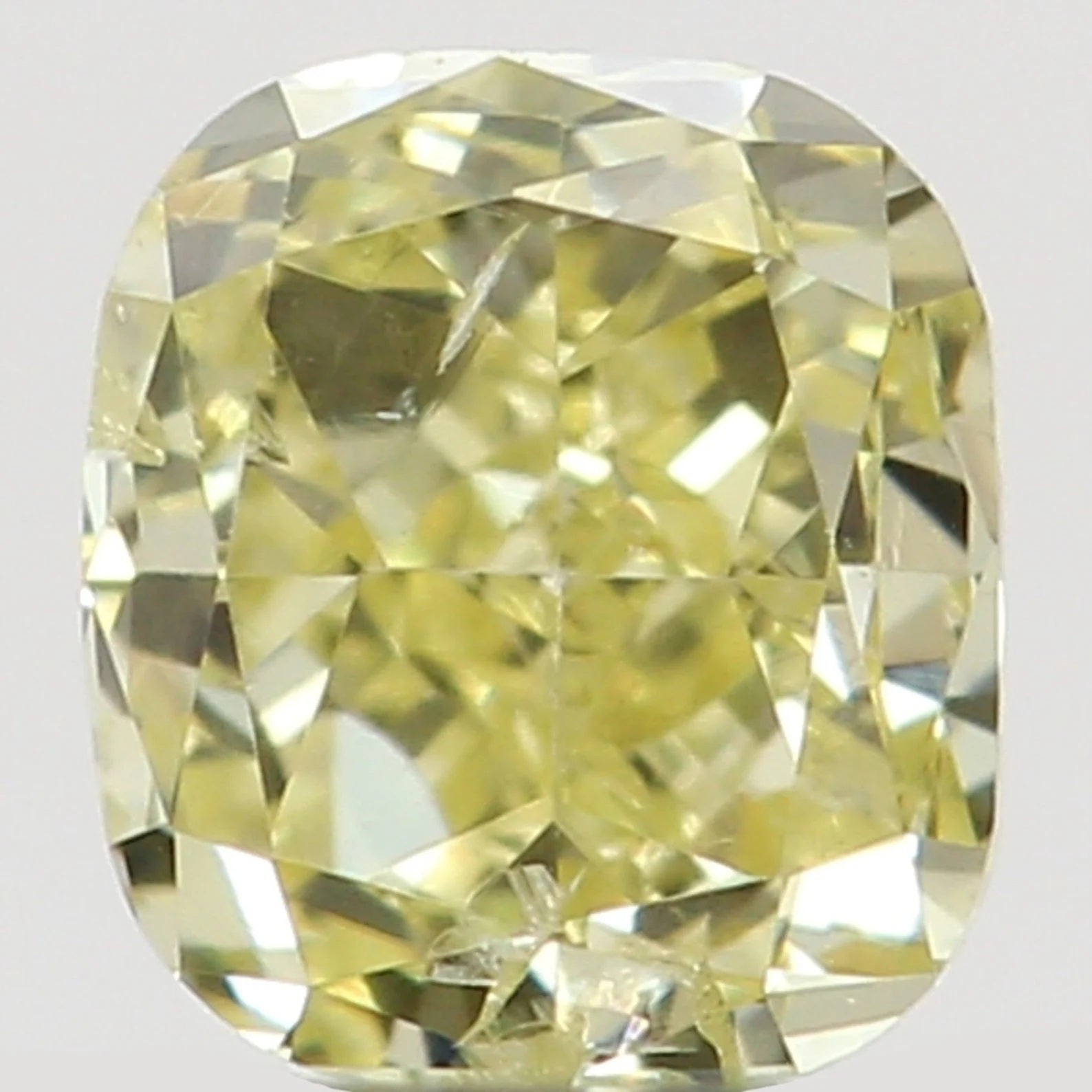 0.16 Ct Natural Loose Diamond Cushion Yellow Color SI1 Clarity 3.20 MM N8178
