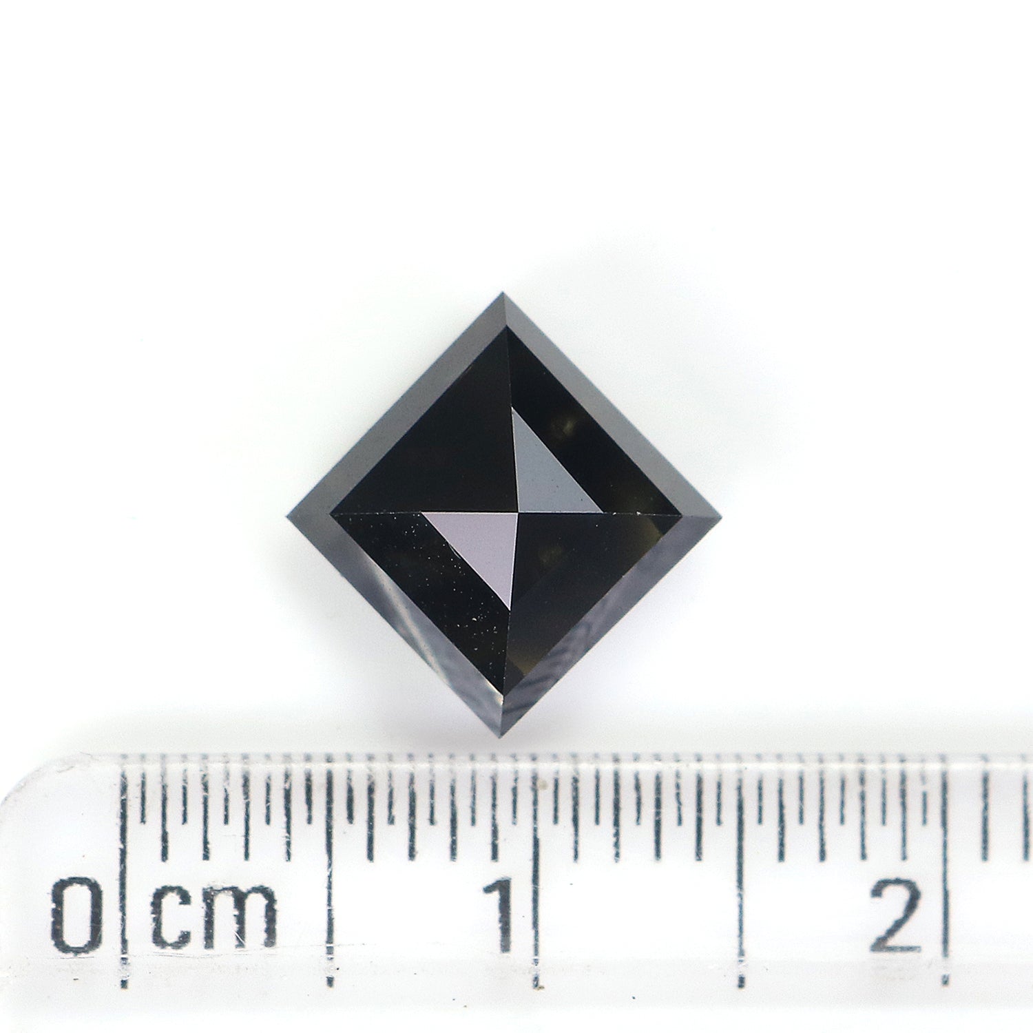 3.28 Ct Natural Loose Kite Shape Diamond Black Color Kite Shape Diamond 10.80 MM Natural Loose Black Diamond Kite Rose Cut Diamond QL9504