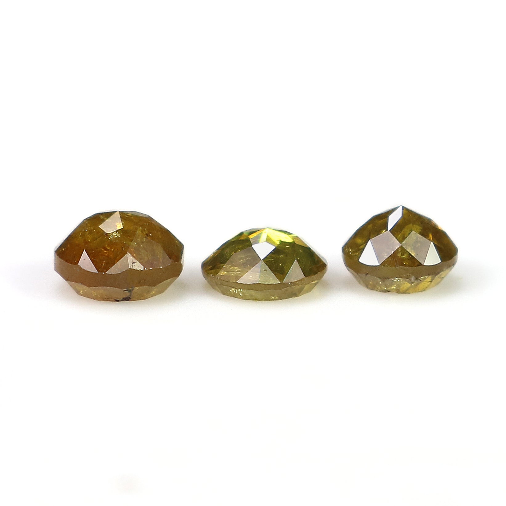 1.06 CT Natural Loose Round Rose Cut Diamond Yellow Color Round Shape Diamond 3.95 MM Natural Loose Brown Color Rose Cut Diamond LQ1039