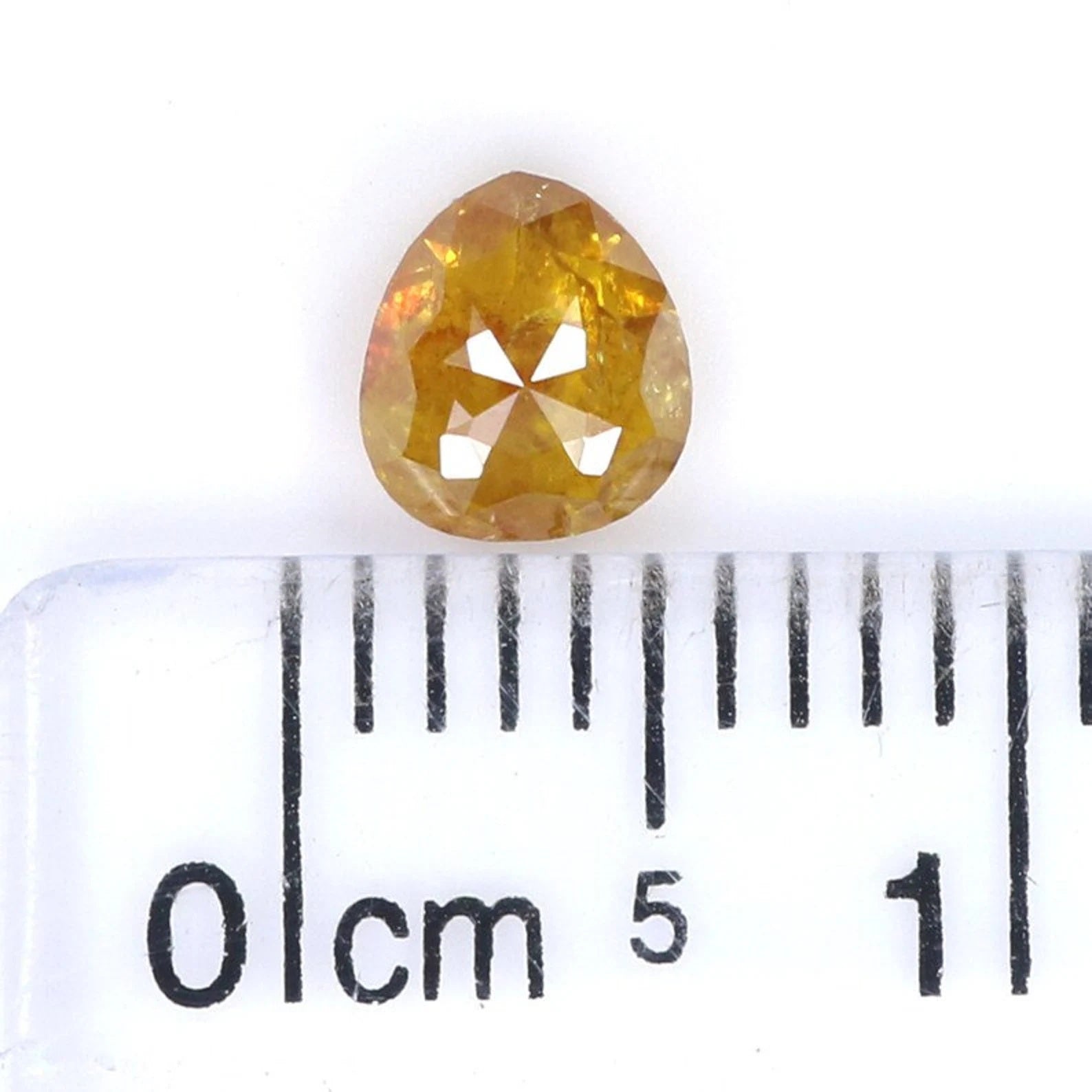 0.57 CT Natural Loose Heart Shape Diamond Yellow Color Heart Cut Diamond 5.10 MM Natural Diamond Yellow Color Heart Rose Cut Diamond NQ1939