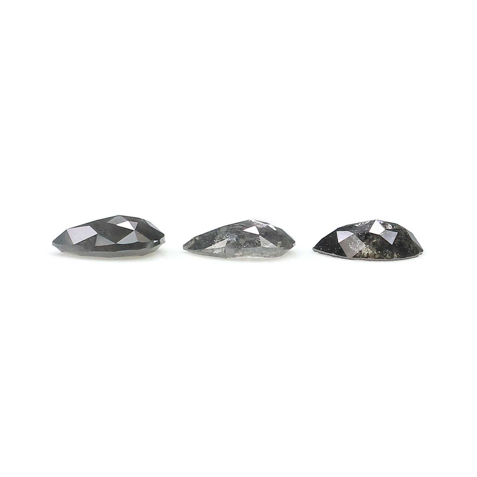 0.70 CT Natural Loose Pear Shape Diamond Salt And Pepper Pear Cut Diamond 5.15 MM Natural Loose Diamond Pear Shape Rose Cut Diamond NQ1861