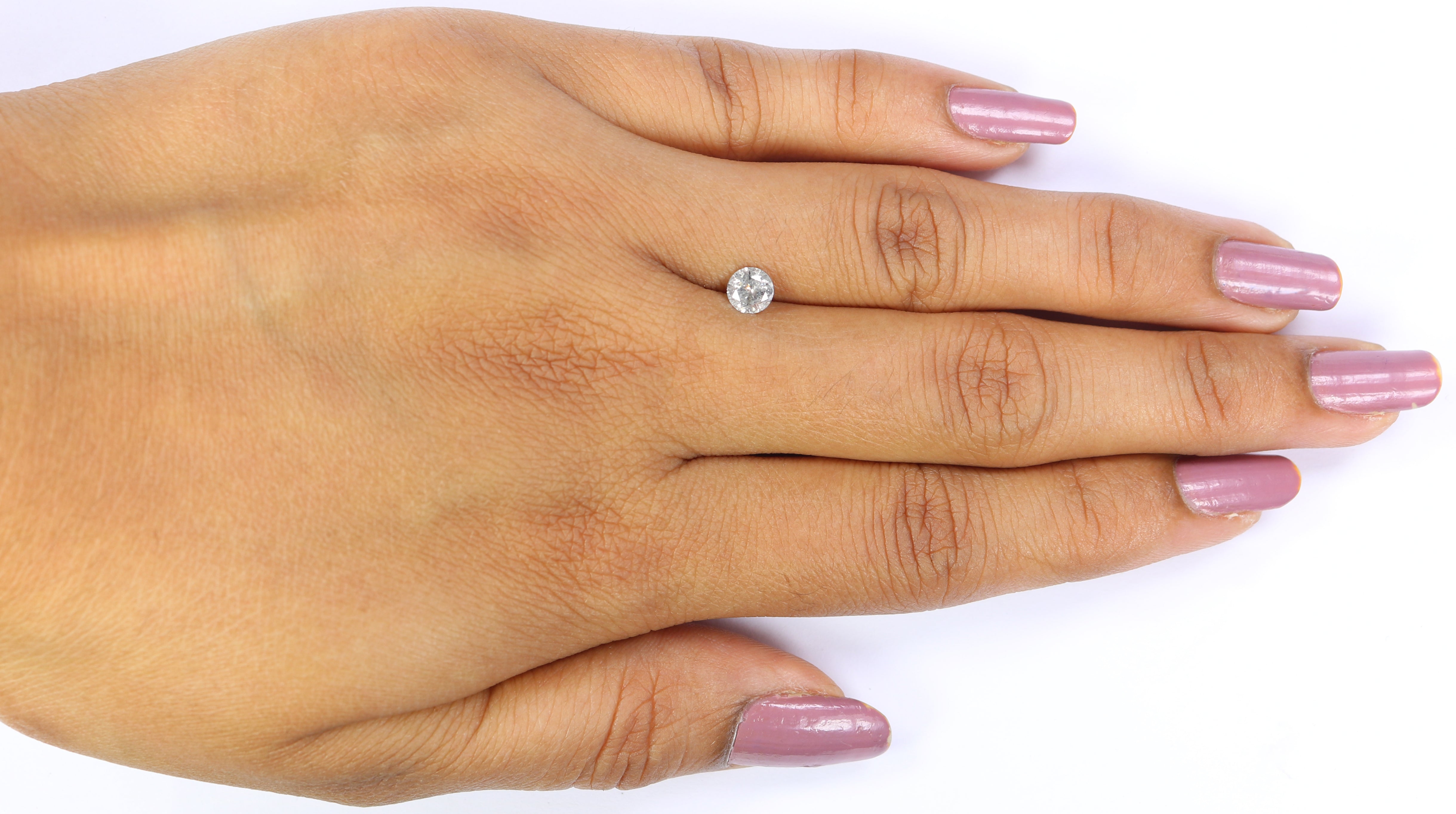 0.40 CT Natural Loose Round Shape Diamond Salt And Pepper Round Diamond 4.65 MM Natural Black Grey Color Round Brilliant Cut Diamond LQ2802