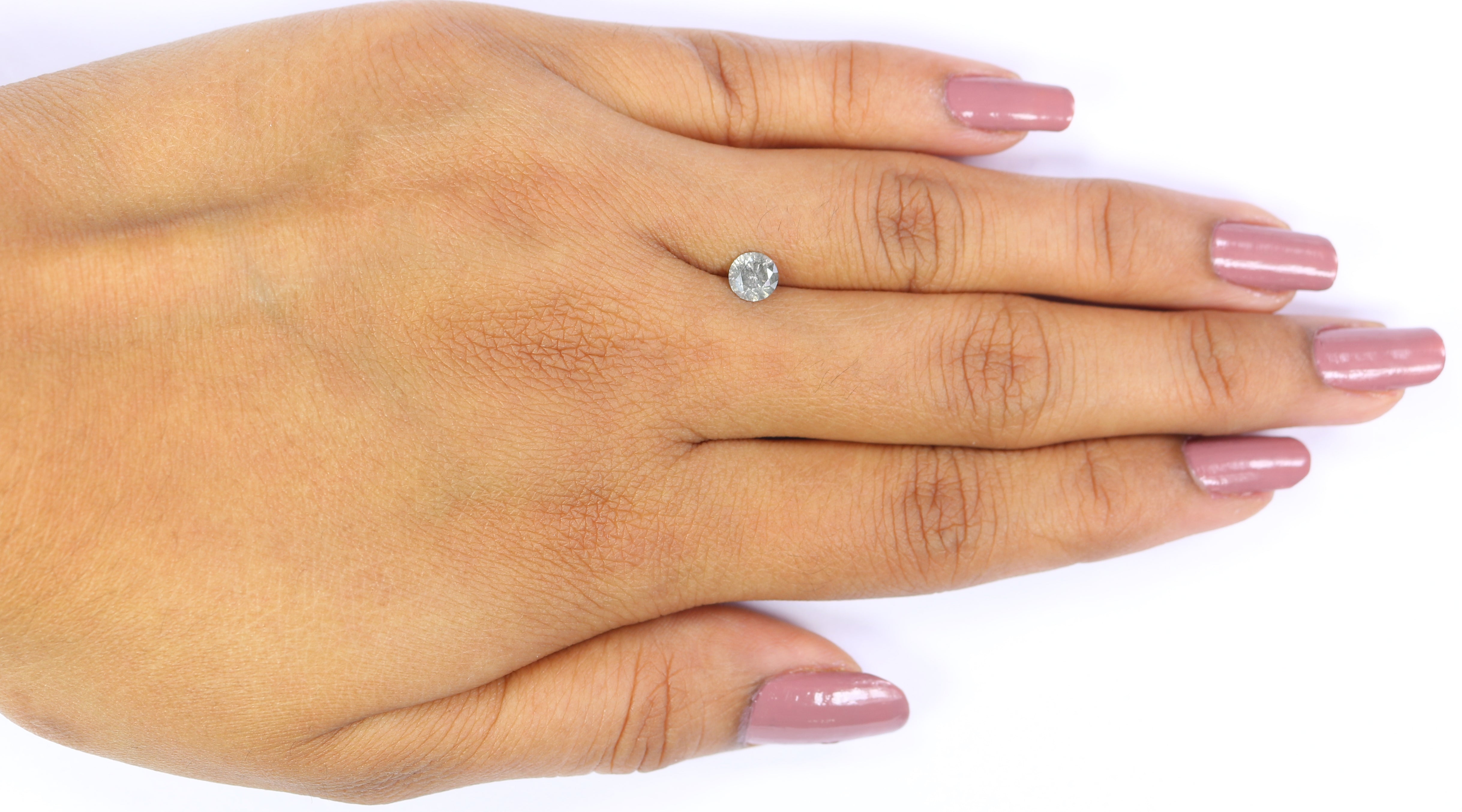 0.49 CT Natural Loose Round Shape Diamond Salt And Pepper Round Cut Diamond 4.95 MM Natural Black Grey Round Brilliant Cut Diamond LQ2795