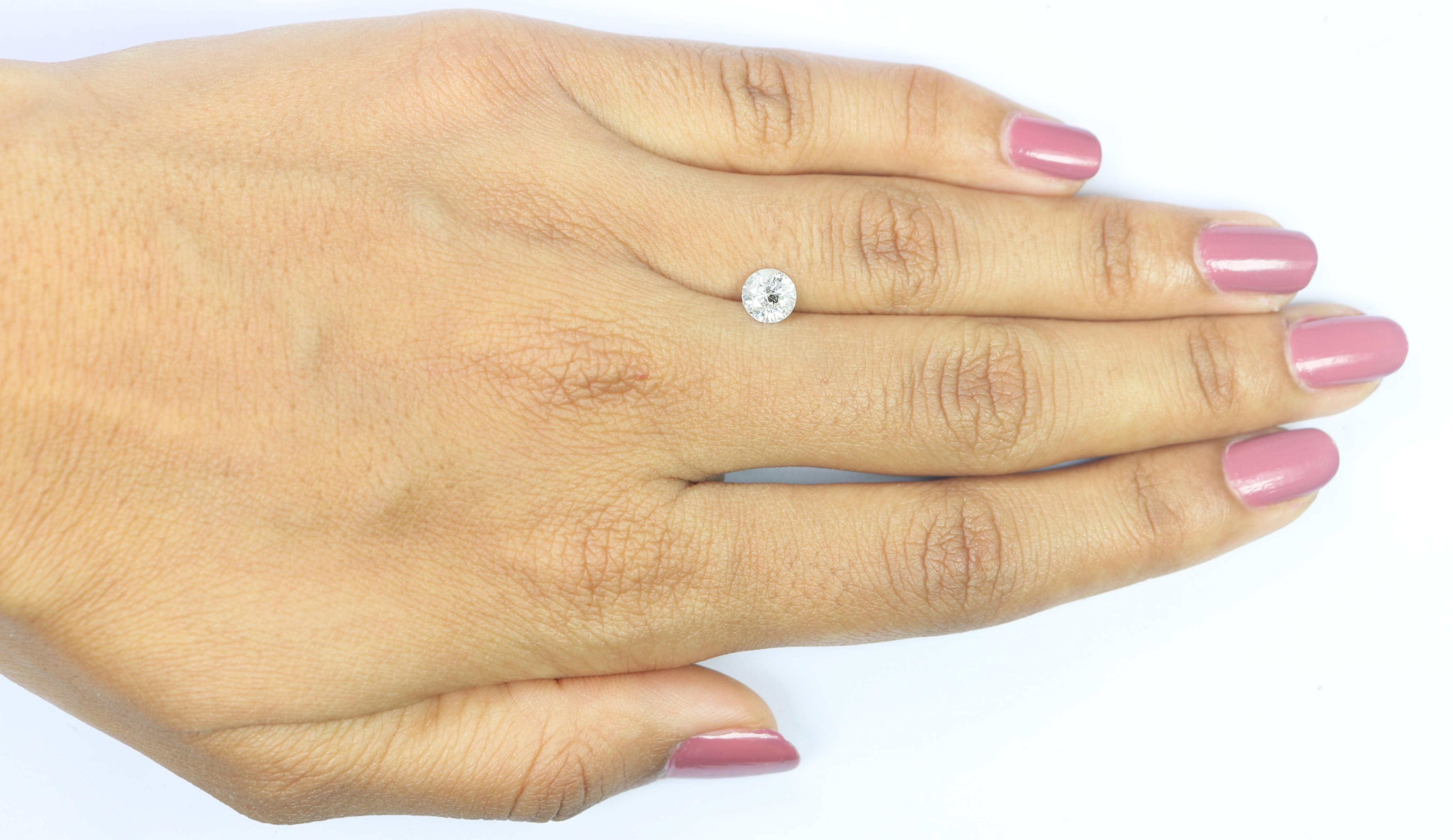 0.80 CT Natural Loose Round Shape Diamond Salt And Pepper Round Diamond 5.80 MM Natural Black Grey Color Round Brilliant Cut Diamond LQ5568