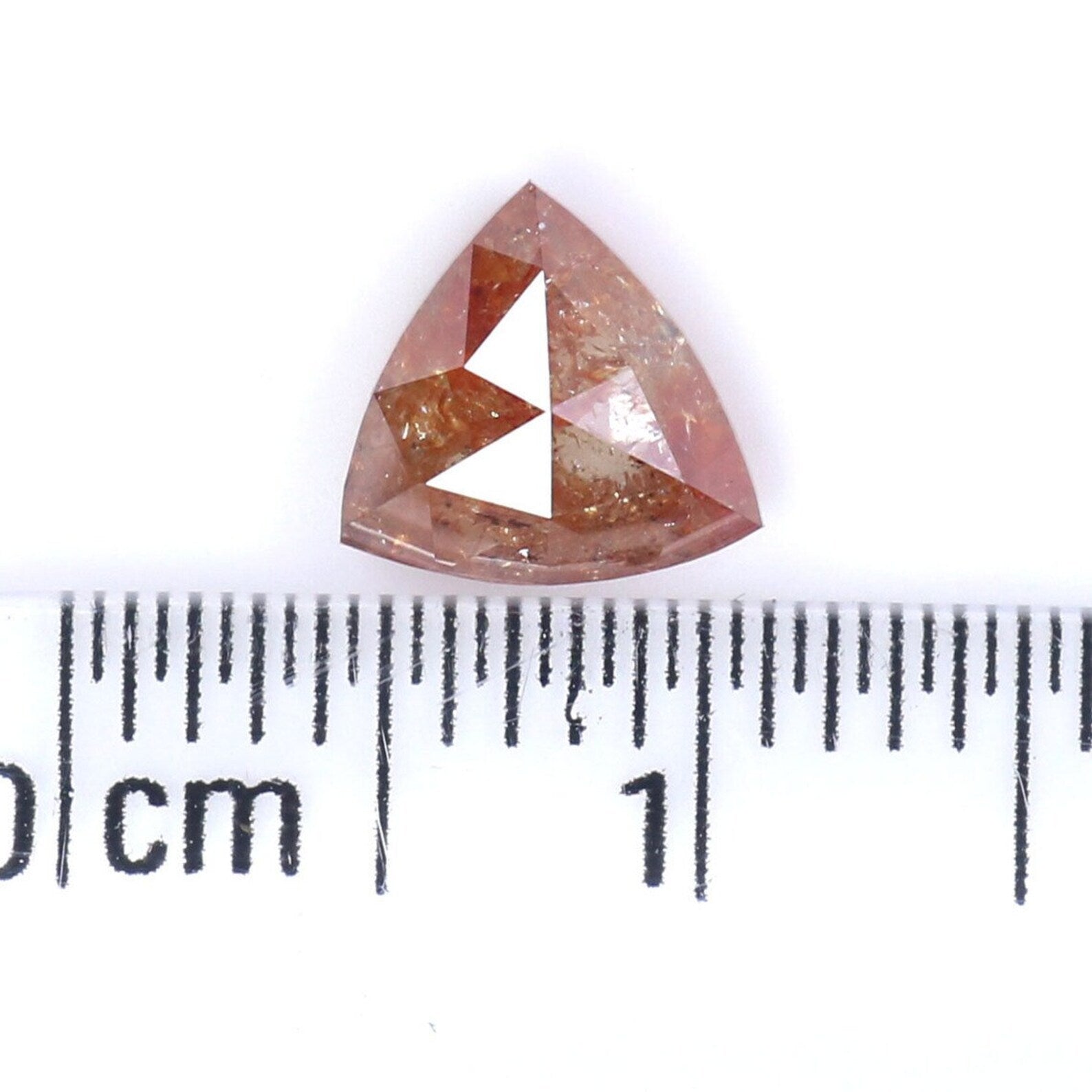 0.97 CT Natural Loose Triangle Shape Diamond Brown Color Triangle Cut Diamond 6.45 MM Natural Loose Triangle Shape Rose Cut Diamond NQ583