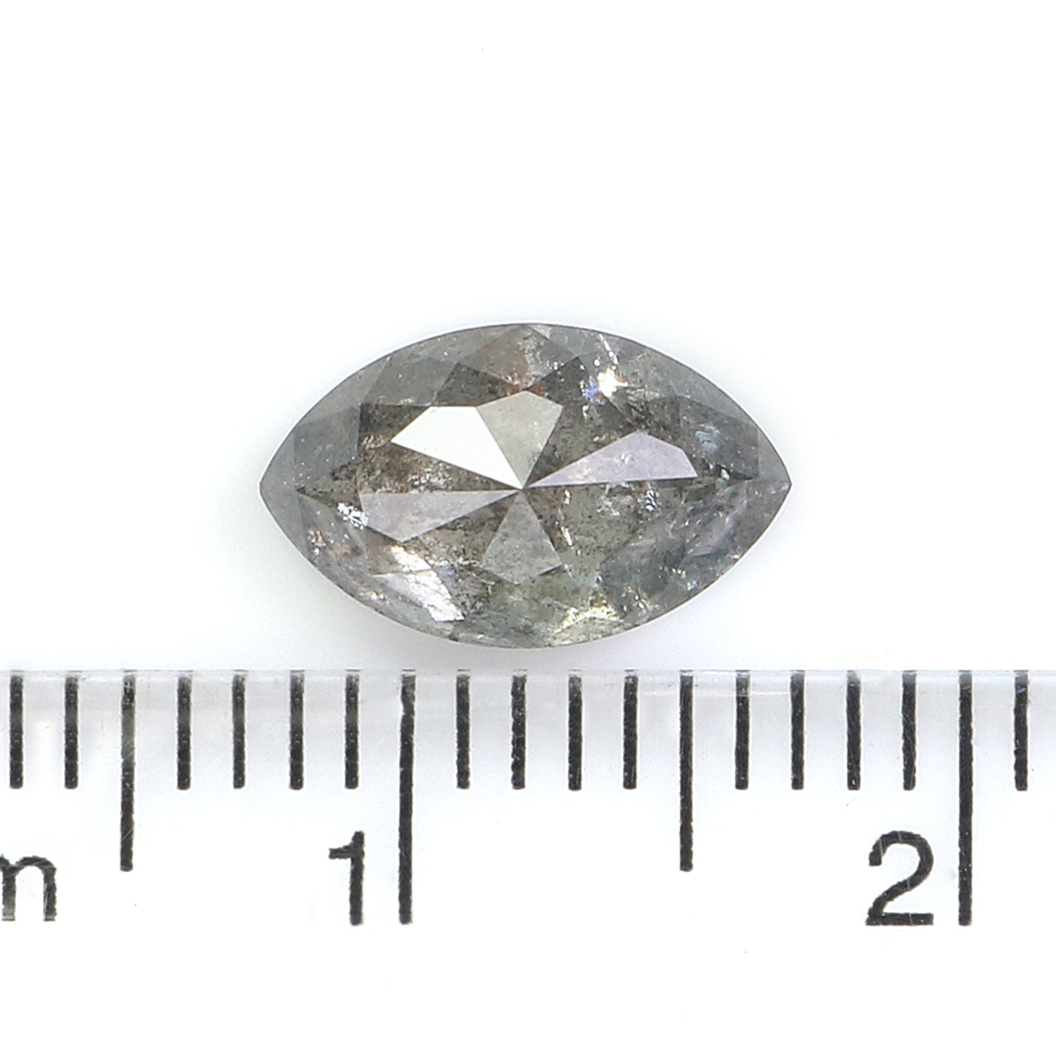 1.65 CT Natural Loose Marquise Shape Diamond Salt And Pepper Marquise Rose Cut Diamond 9.55 MM Black Grey Color Marquise Cut Diamond L3505