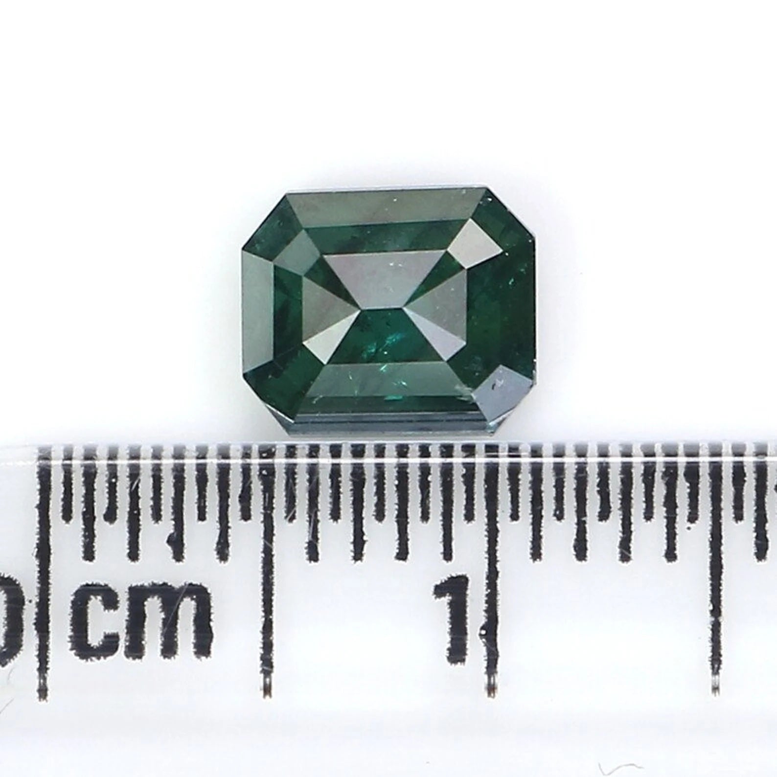 1.04 CT Natural Loose Emerald Shape Diamond Blue Color Emerald Diamond 6.60 MM Natural Diamond Green Color Emerald Rose Cut Diamond QN9396