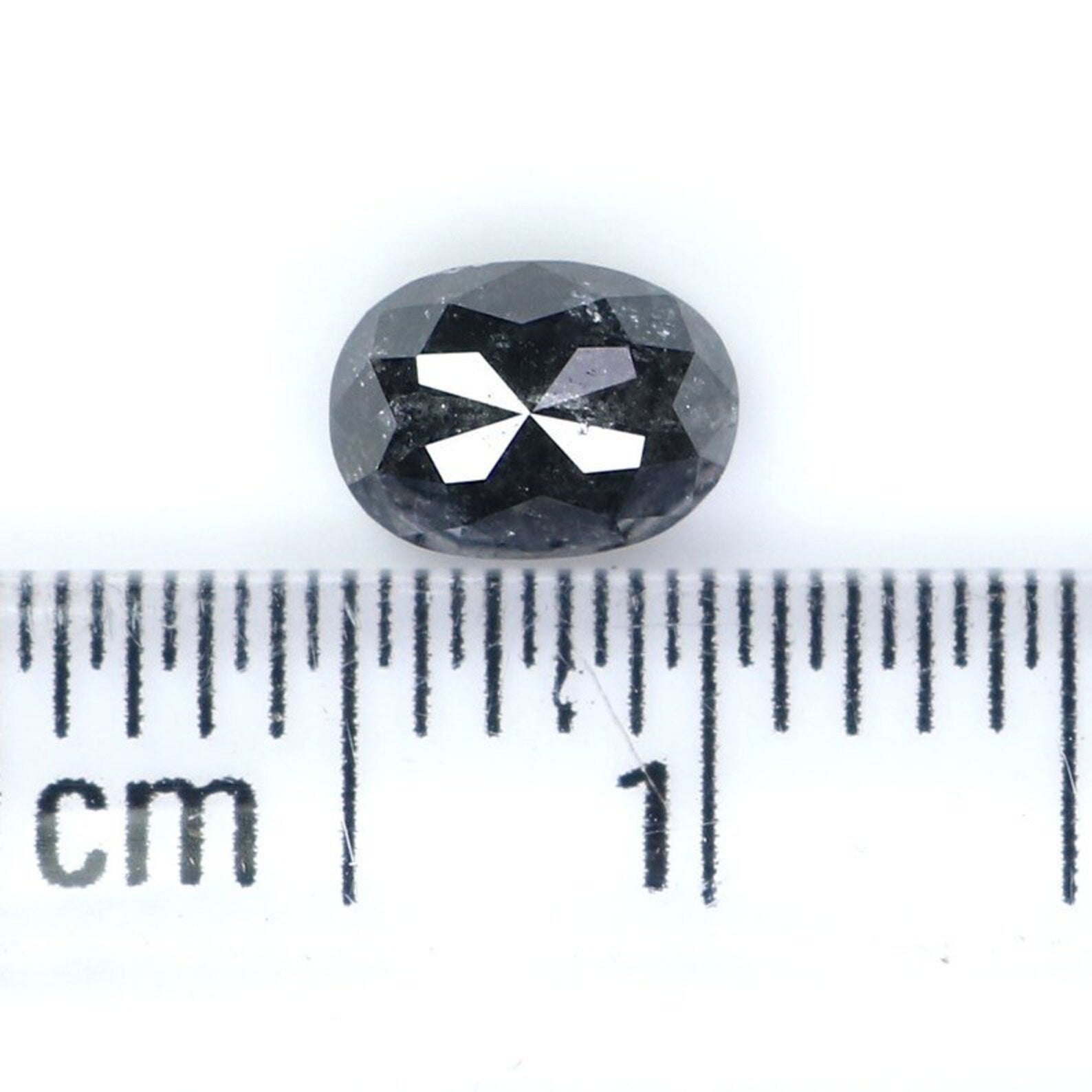 0.73 CT Natural Loose Oval Shape Diamond Salt And Pepper Oval Cut Diamond 5.70 MM Natural Loose Diamond Oval Shape Rose Cut Diamond NQ2052
