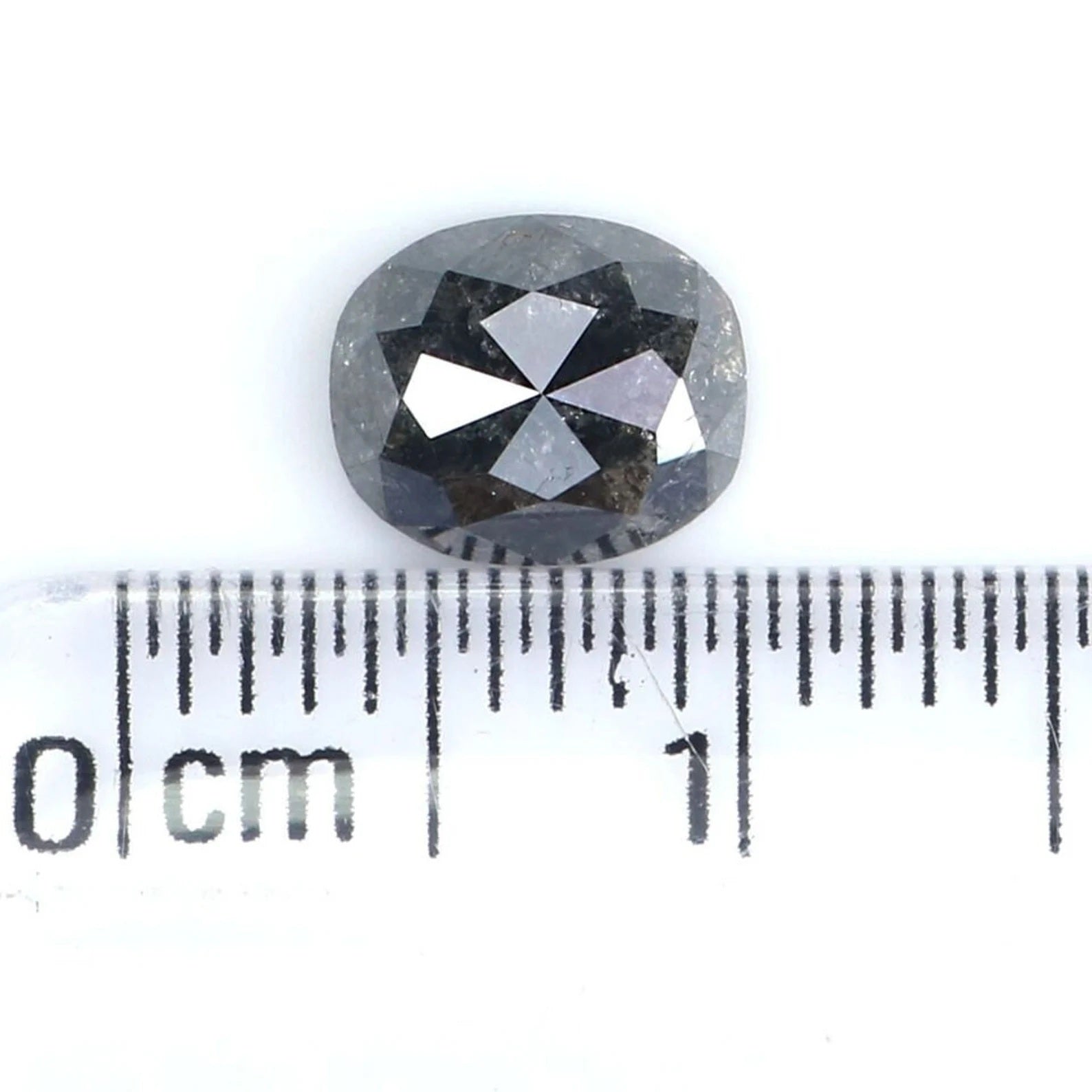 0.98 CT Natural Loose Oval Shape Diamond Salt And Pepper Oval Cut Diamond 6.75 MM Natural Loose Diamond Oval Shape Rose Cut Diamond NQ9490