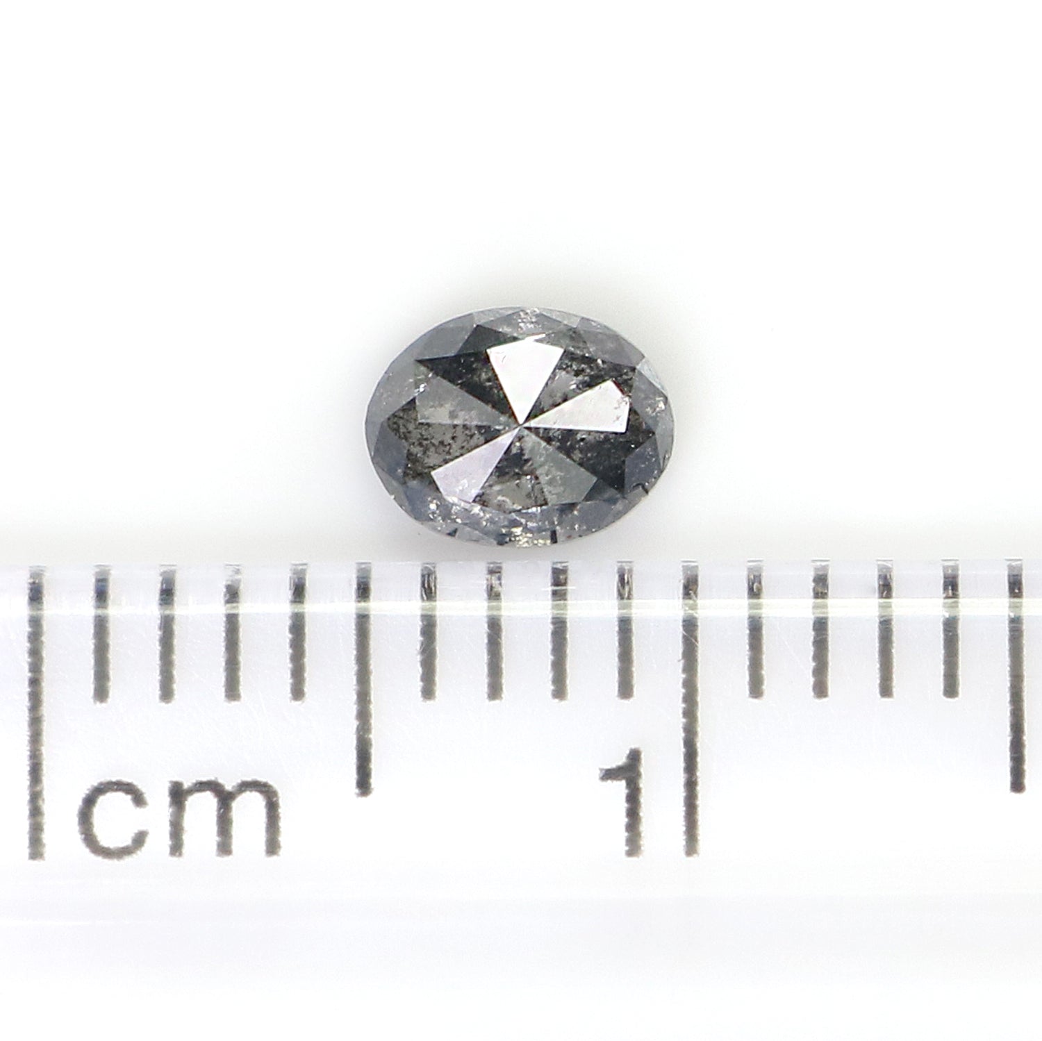 0.36 CT Natural Loose Oval Shape Diamond Salt And Pepper Oval Cut Diamond 4.70 MM Natural Loose Black Grey Color Oval Rose Cut Diamond LQ698