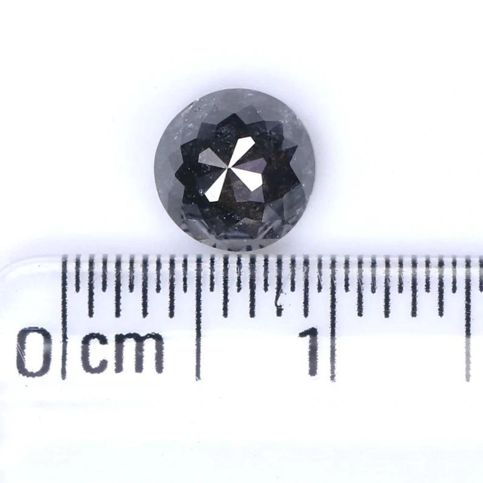 1.18 CT Natural Loose Round Shape Diamond Salt And Pepper Round Diamond 6.00 MM Natural Loose Black Grey Color Round Rose Cut Diamond NQ9417