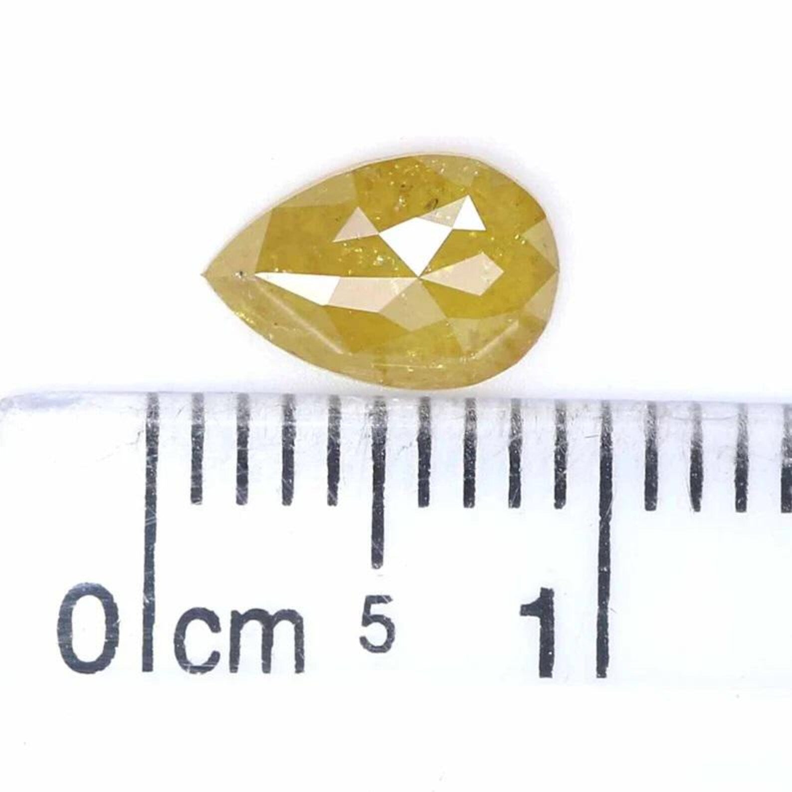 0.86 CT Natural Loose Pear Shape Diamond Yellow Color Pear Diamond 7.95 MM Natural Loose Diamond Yellow Color Pear Rose Cut Diamond NQ1947