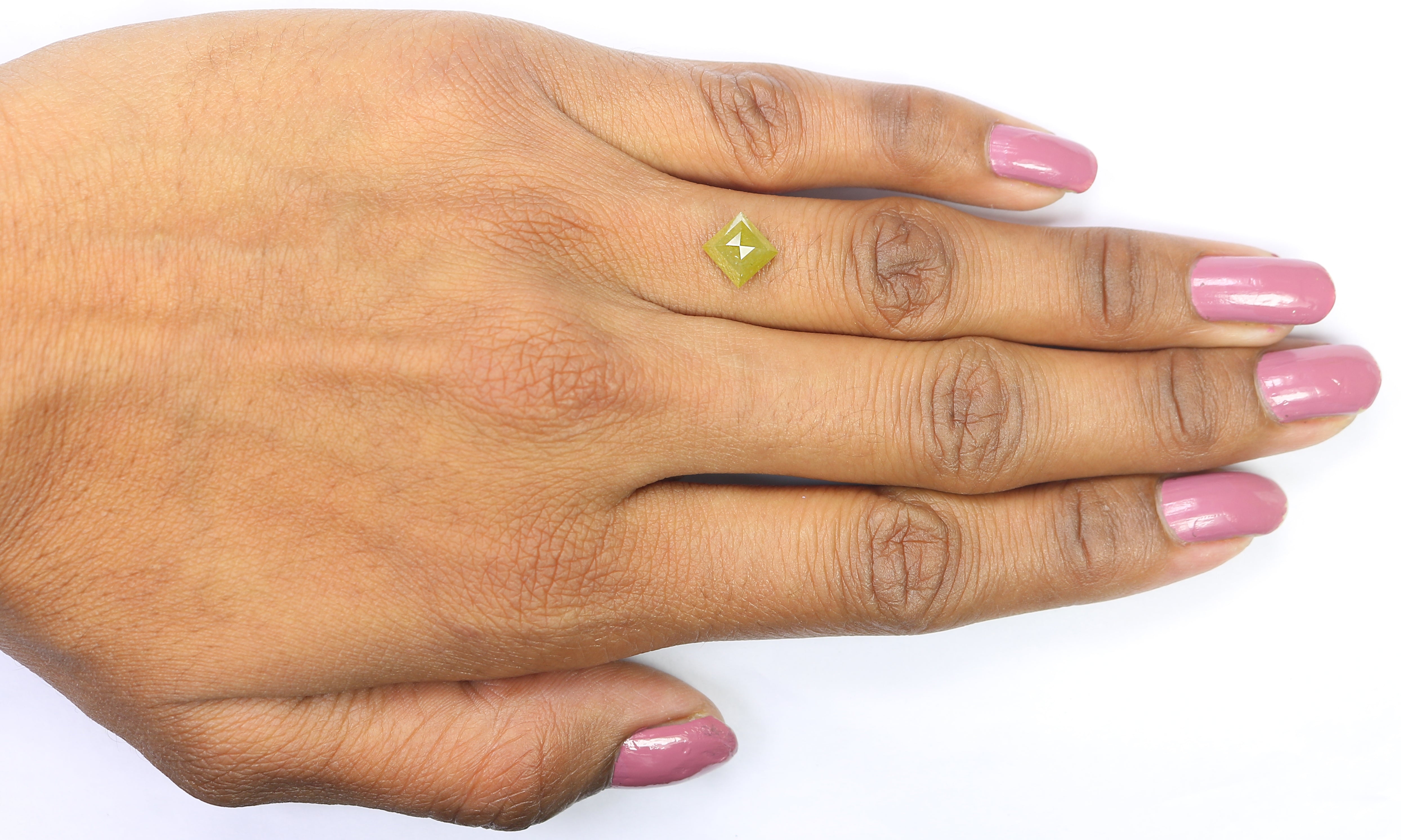 1.29 Ct Natural Loose Kite Shape Diamond Yellow Color Kite Shape Diamond 8.45 MM Natural Loose Diamond Yellow Kite Rose Cut Diamond QK2235