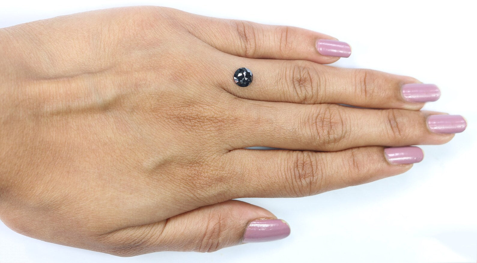 0.74 Ct Natural Loose Round Shape Diamond Black Color Round Cut Diamond 6.15 MM Natural Diamond Black Color Round Rose Cut Diamond QN2508