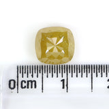 Natural Loose Cushion Diamond, Yellow Color Diamond, Natural Loose Diamond, Cushion Rose Cut Diamond, 2.94 CT Cushion Shape Diamond KDL6112