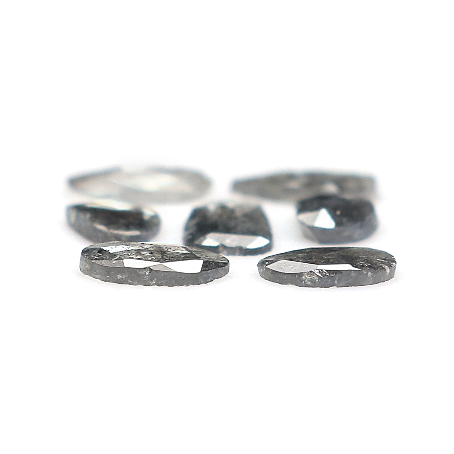 1.16 Ct Natural Loose Slice Shape Diamond Slice Salt And Pepper Diamond 4.80 MM Slice Natural Loose Diamond Slice Black Grey Diamond LQ3033