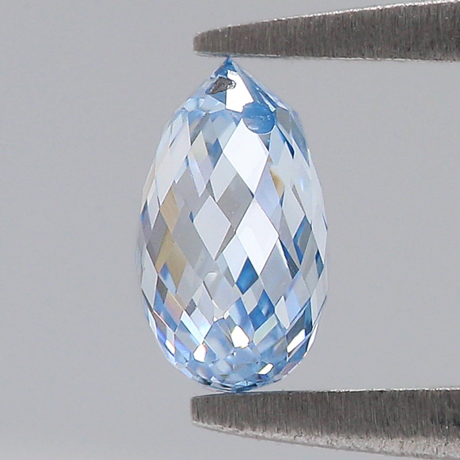 0.69 CT Lab Grown Briolette Cut Diamond Blue Color VS Clarity Diamond Lab Grown CVD Diamond Lab Created Drop Rose Cut Diamond L3495