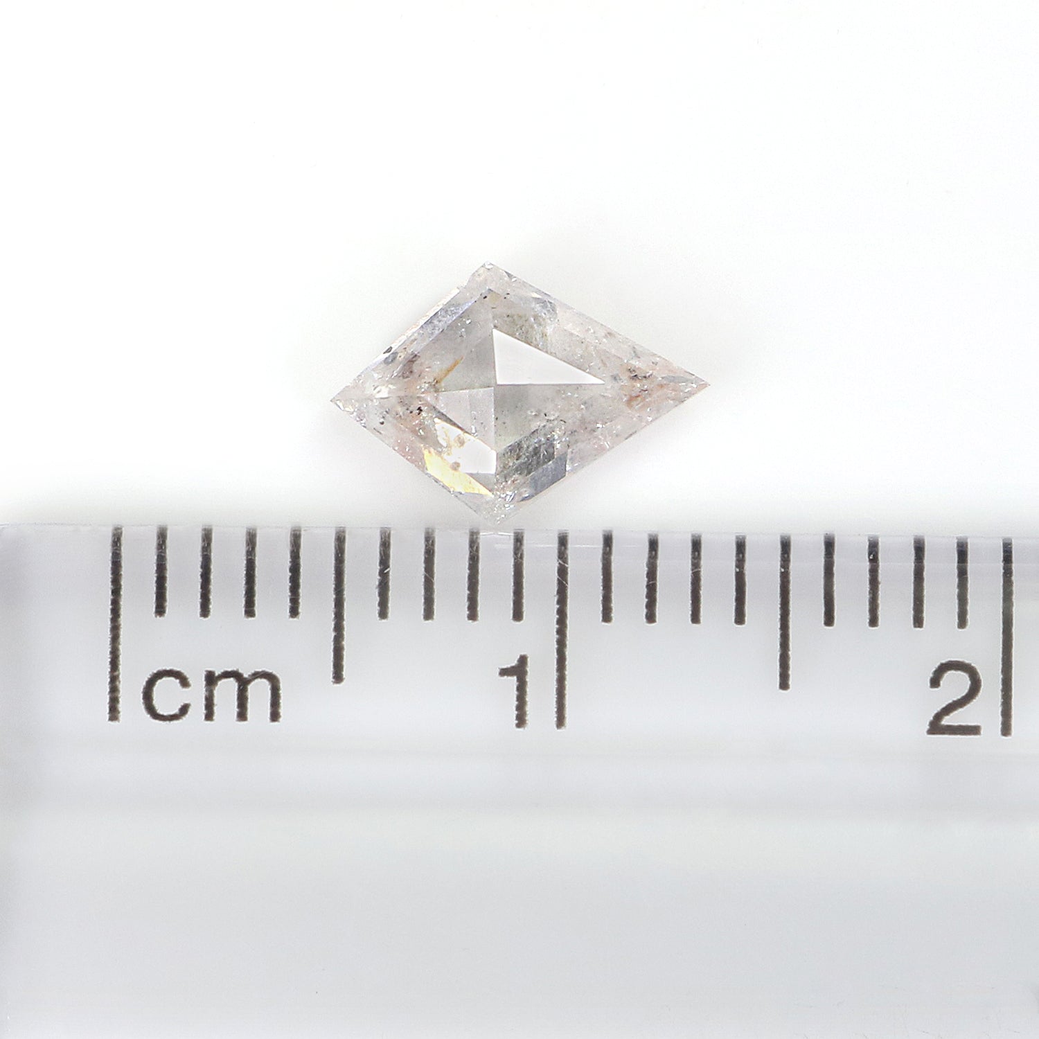 0.82 CT Natural Loose Kite Shape Diamond Salt And Pepper Kite Shape Diamond 8.55 MM Natural Loose Grey Color Kite Rose Cut Diamond L3485