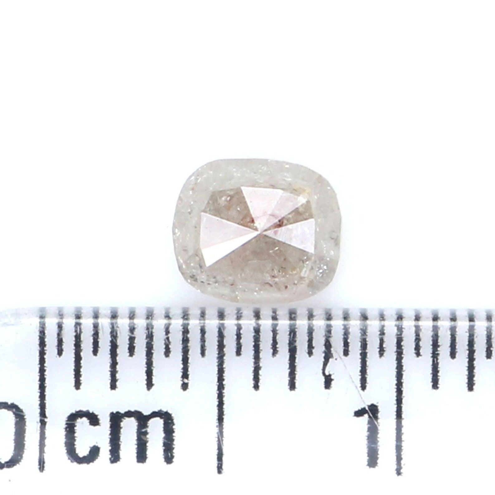0.55 CT Natural Loose Cushion Shape Diamond Gray Color Cushion Diamond 4.70 MM Natural Loose Diamond Cushion Shape Rose Cut Diamond N8051