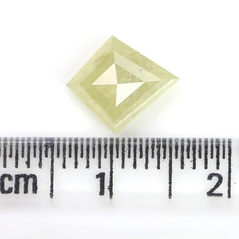 1.43 CT Natural Loose Kite Shape Diamond Yellow Color Kite Cut Diamond 7.65 MM Natural Loose Diamond Grey Color Kite Rose Cut Diamond QN2517