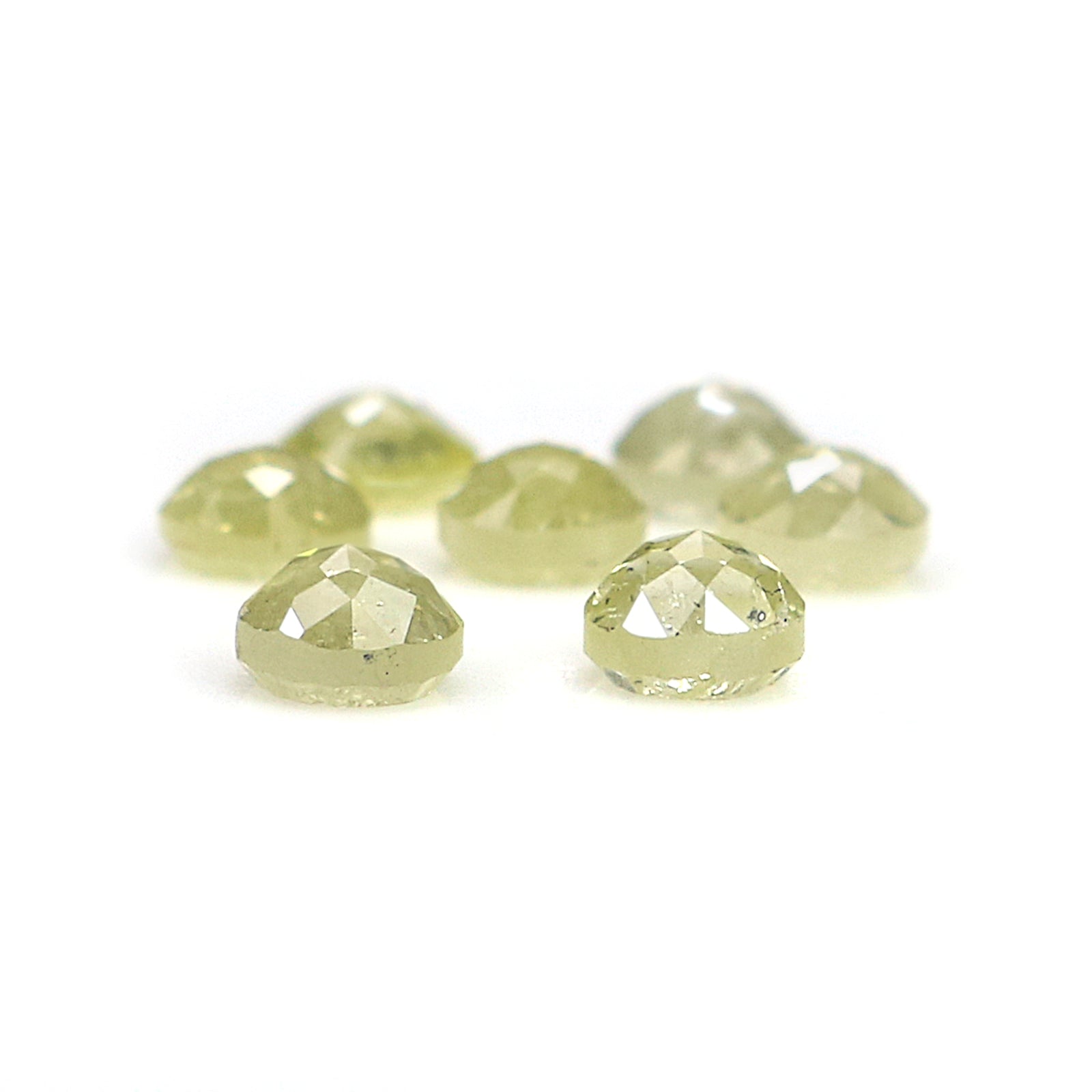 1.28 CT Natural Loose Round Rose Cut Diamond Yellow Color Round Shape Diamond 3.30 MM Natural Loose Grey Color Round Rose Cut Diamond L5985