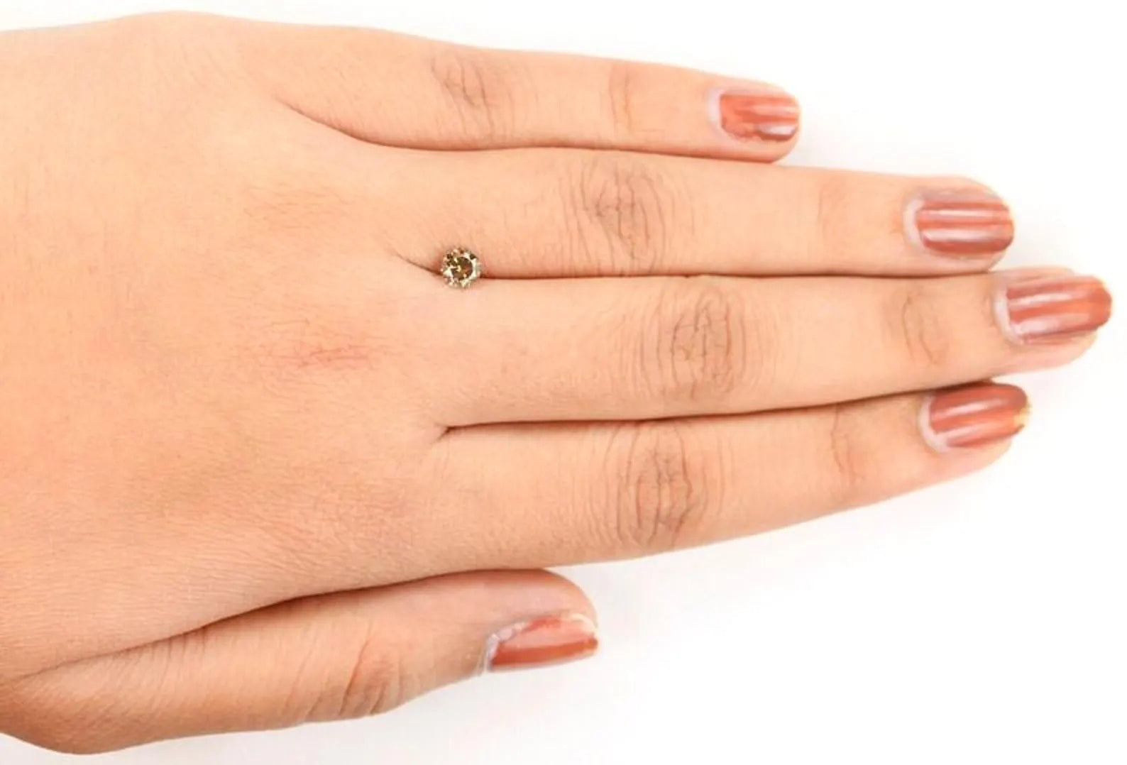 0.36 CT Natural Loose Round Shape Diamond Brown Color Round Cut Diamond 4.55 MM Natural Loose Brown Color Round Brilliant Cut Diamond NQ1080