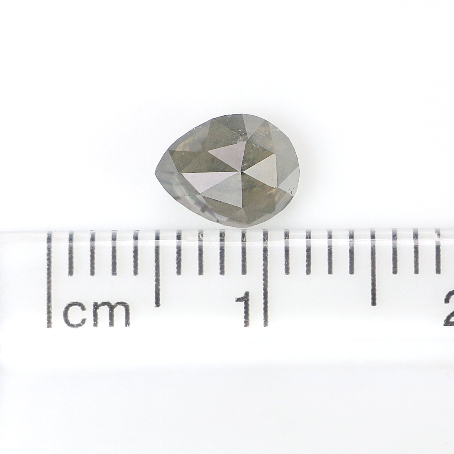 1.00 CT Natural Loose Pear Shape Diamond Grey Color Pear Cut Diamond 6.70 MM Natural Loose Grey Color Diamond Pear Rose Cut Diamond LQ7569
