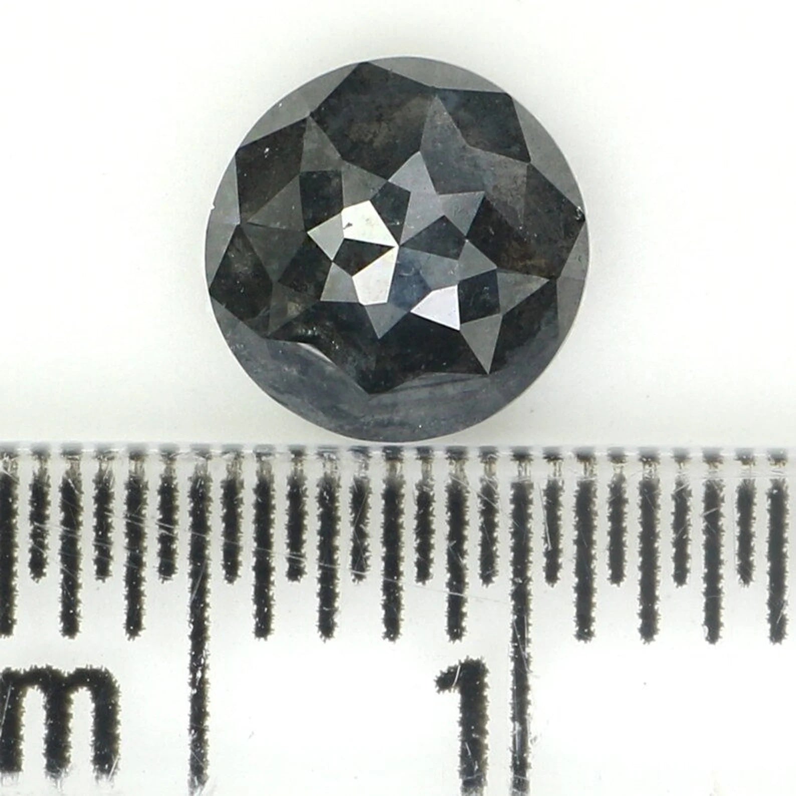 0.79 CT Natural Loose Round Shape Diamond Salt And Pepper Round Cut Diamond 6.00 MM Natural Black Gray Color Round Rose Cut Diamond NQ1536