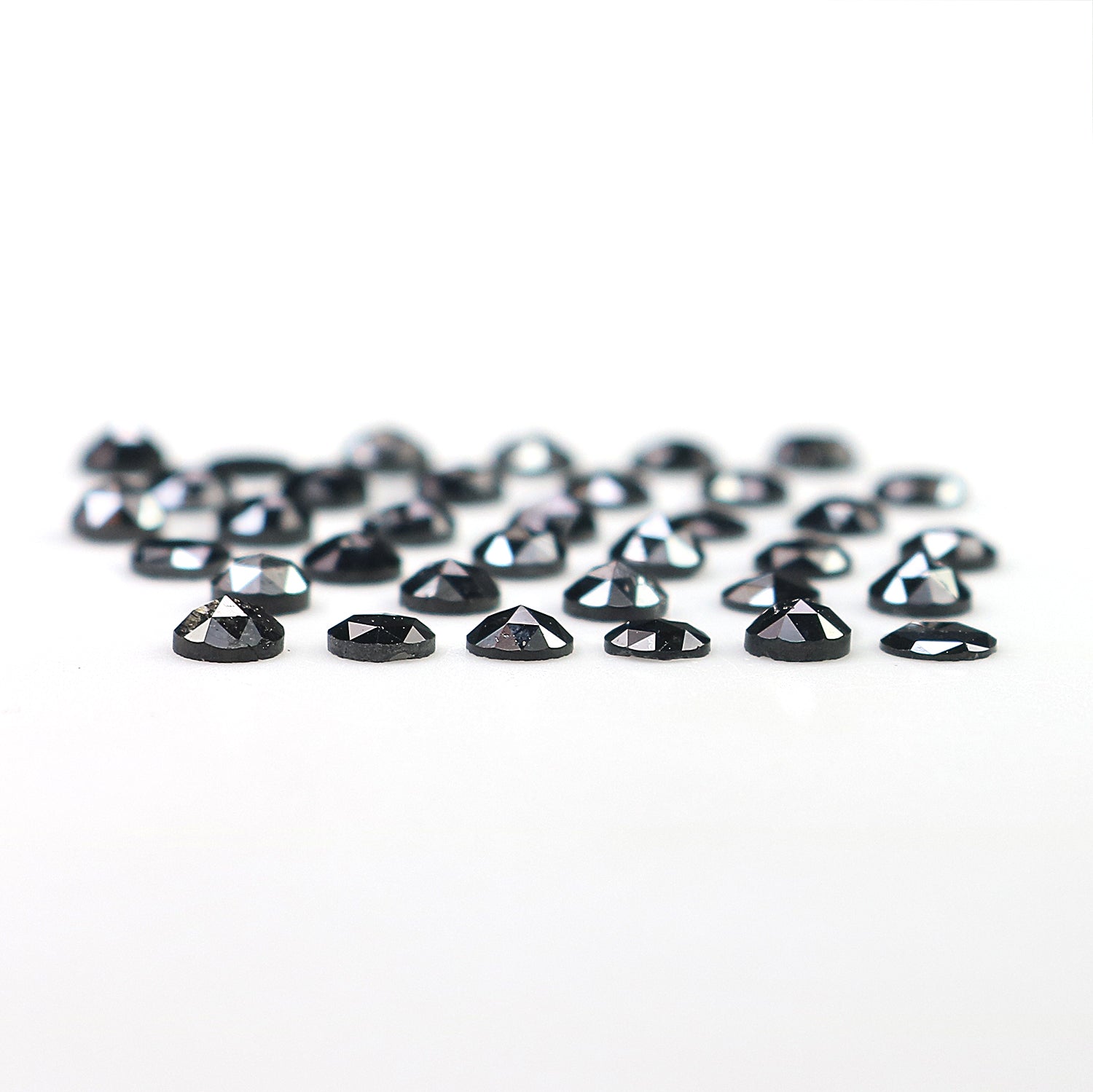 4.15 CT Natural Loose Round Rose Cut Diamond Black Color Round Shape Diamond 3.10 MM Natural Loose Black Color Round Rose Cut Diamond LQ1750