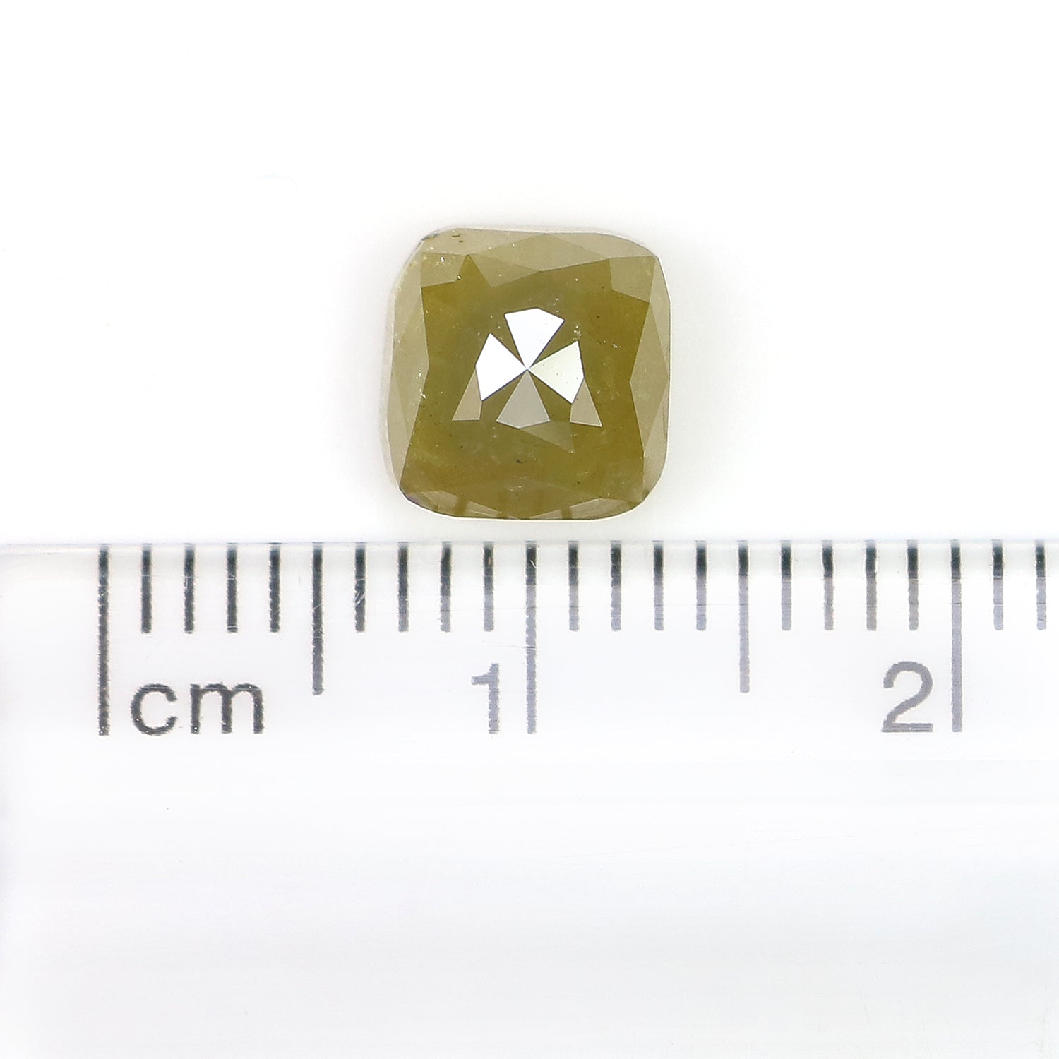 2.27 CT Natural Loose Cushion Shape Diamond Yellow Color Cushion Diamond 7.00 MM Natural Loose Yellow Color Cushion Rose Cut Diamond LQ5005