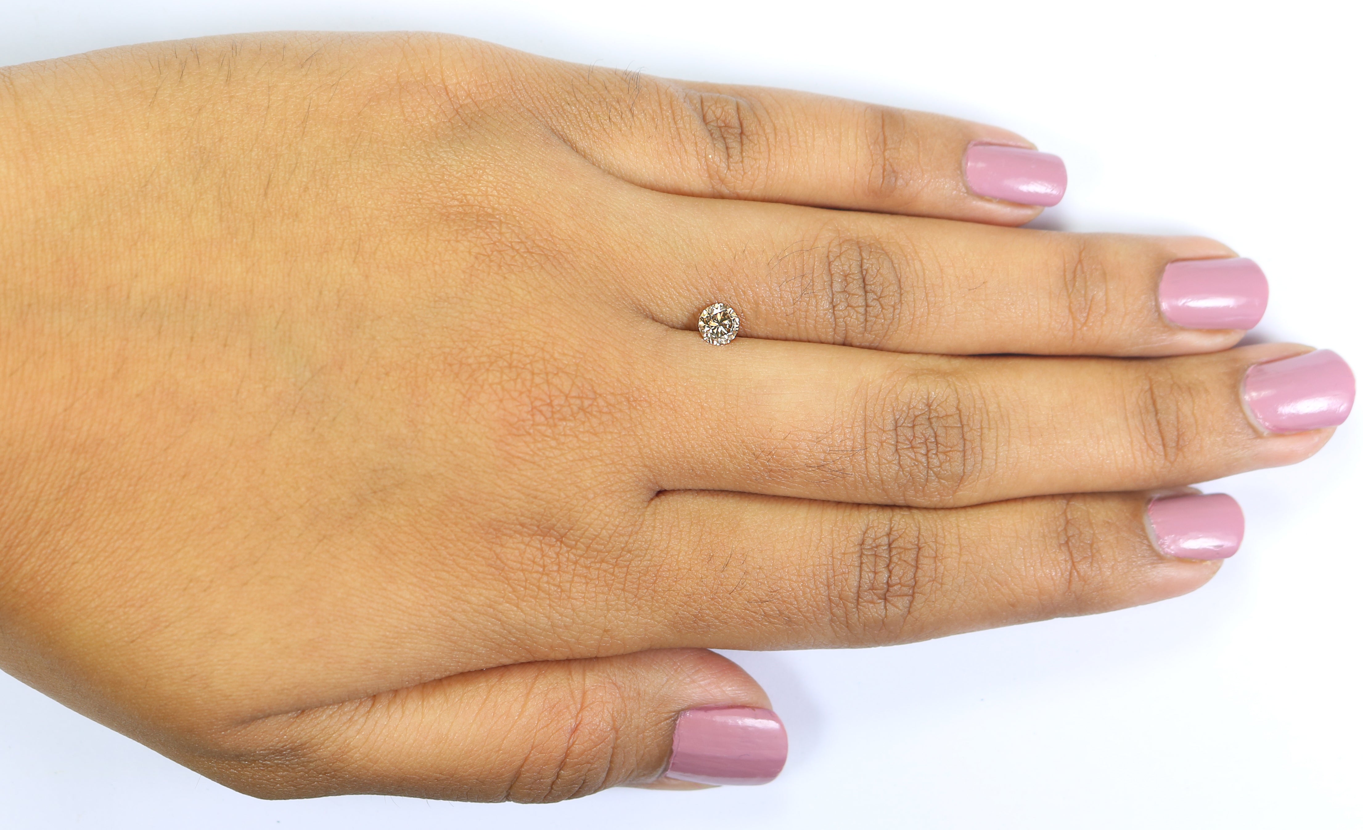 0.36 Ct Natural Loose Round Shape Diamond Brown Color Round Cut Diamond 4.40 MM Natural Loose Brown Color Round Brilliant Cut Diamond LQ484