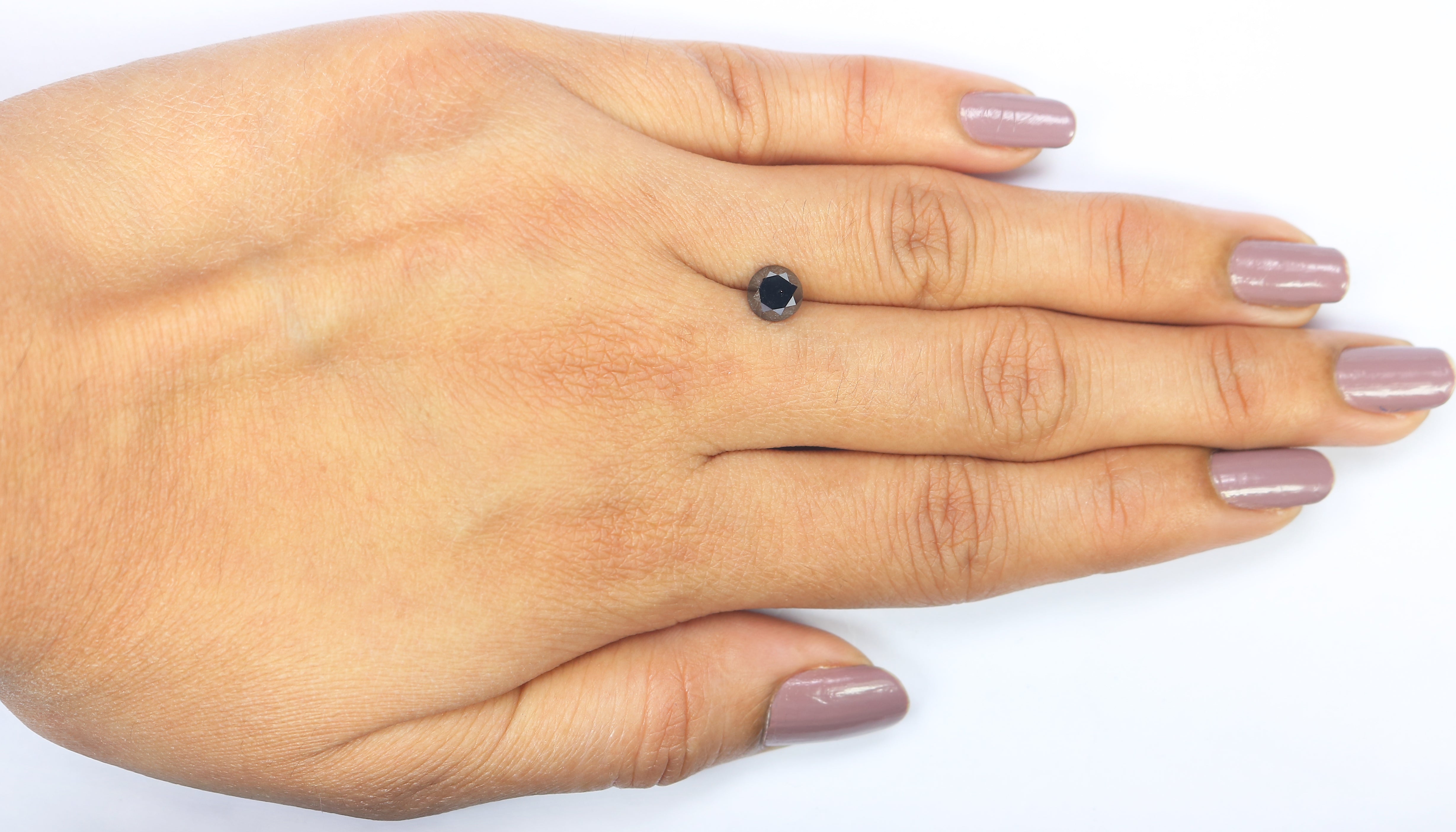 1.02 Ct Natural Loose Round Diamond Black Color Round Diamond 5.65 MM Natural Loose Diamond Black Color Round Brilliant Cut Diamond LC05