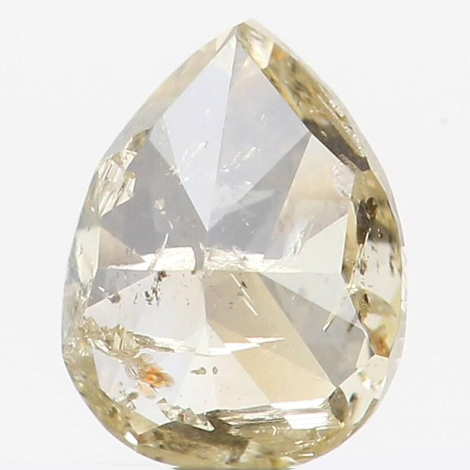 0.21 CT Natural Loose Pear Shape Diamond Yellow Color Pear Cut Diamond 4.10 MM Natural Loose Yellow Color Pear Brilliant Cut Diamond QN7421