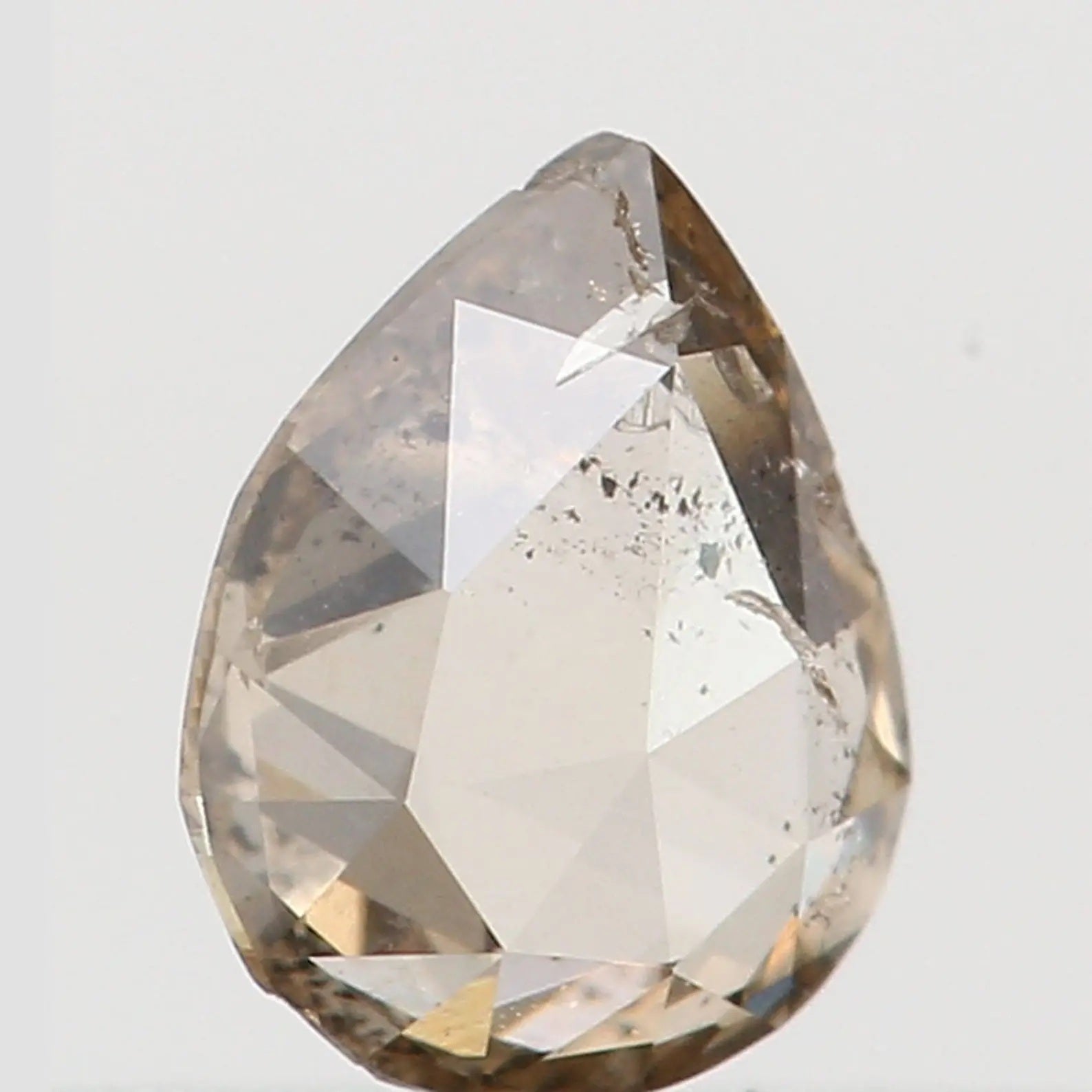 0.16 Ct Natural Loose Pear Shape Diamond Brown Color Pear Cut Diamond 4.00 MM Natural Loose Diamond Brown Pear Shape Rose Cut Diamond N7134