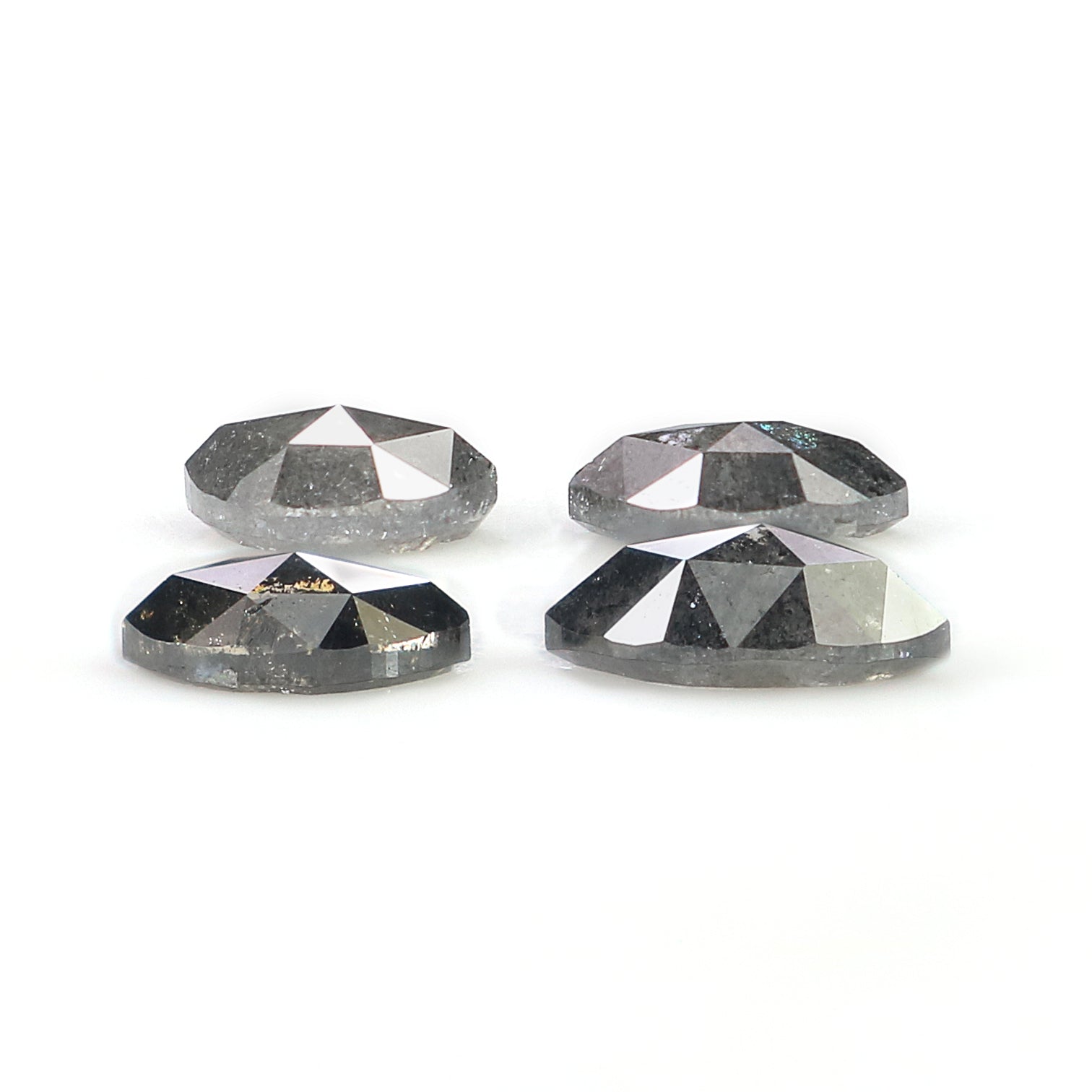 1.16 CT Natural Loose Marquise Shape Diamond Salt And Pepper Marquise Rose Cut Diamond 4.65 MM Black Grey Color Marquise Cut Diamond L8835