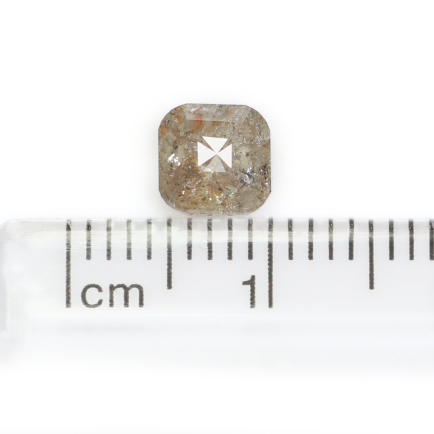 1.06 CT Natural Loose Cushion Shape Diamond Grey Color Cushion Diamond 5.60 MM Natural Diamond Grey Color Cushion Rose Cut Diamond N8725