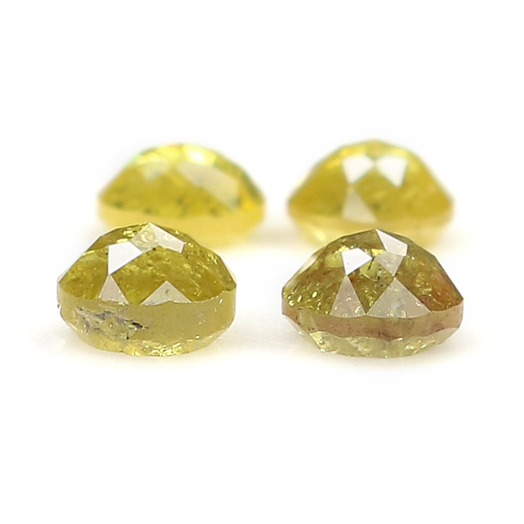 1.43 CT Natural Loose Round Rose Cut Diamond Yellow Color Round Shape Diamond 4.00 MM Natural Yellow Color Round Rose Cut Diamond LQ1050